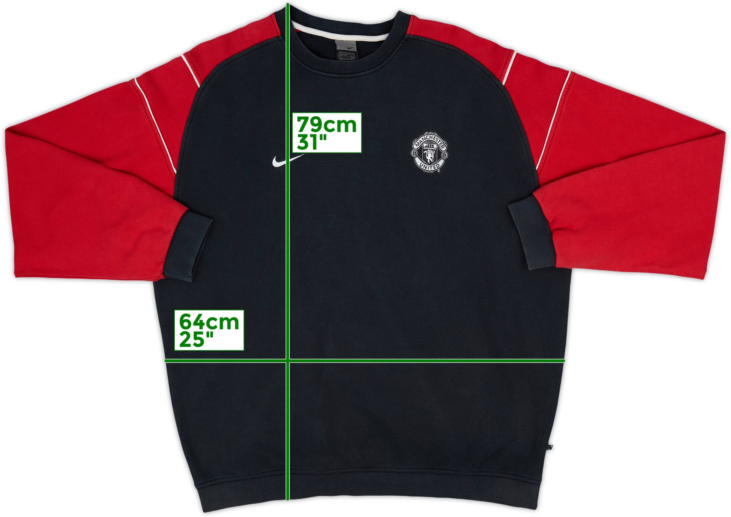 2003-04 Manchester United Nike Sweat Top - 8/10 - (XXL)