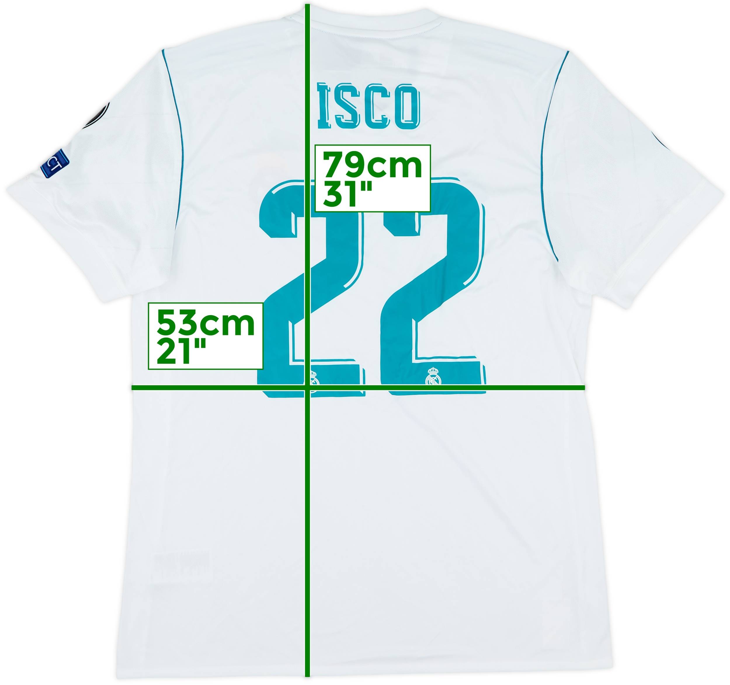 レアル・マドリード シャツ Isco 22 L ✓Adidas Football Shirt Real Madrid Isco #22 Home Soccer
