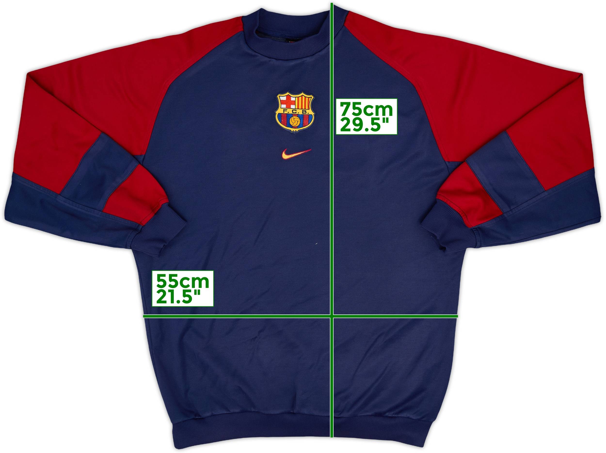 1999-00 Barcelona Nike Sweat Top - 8/10 - (M)