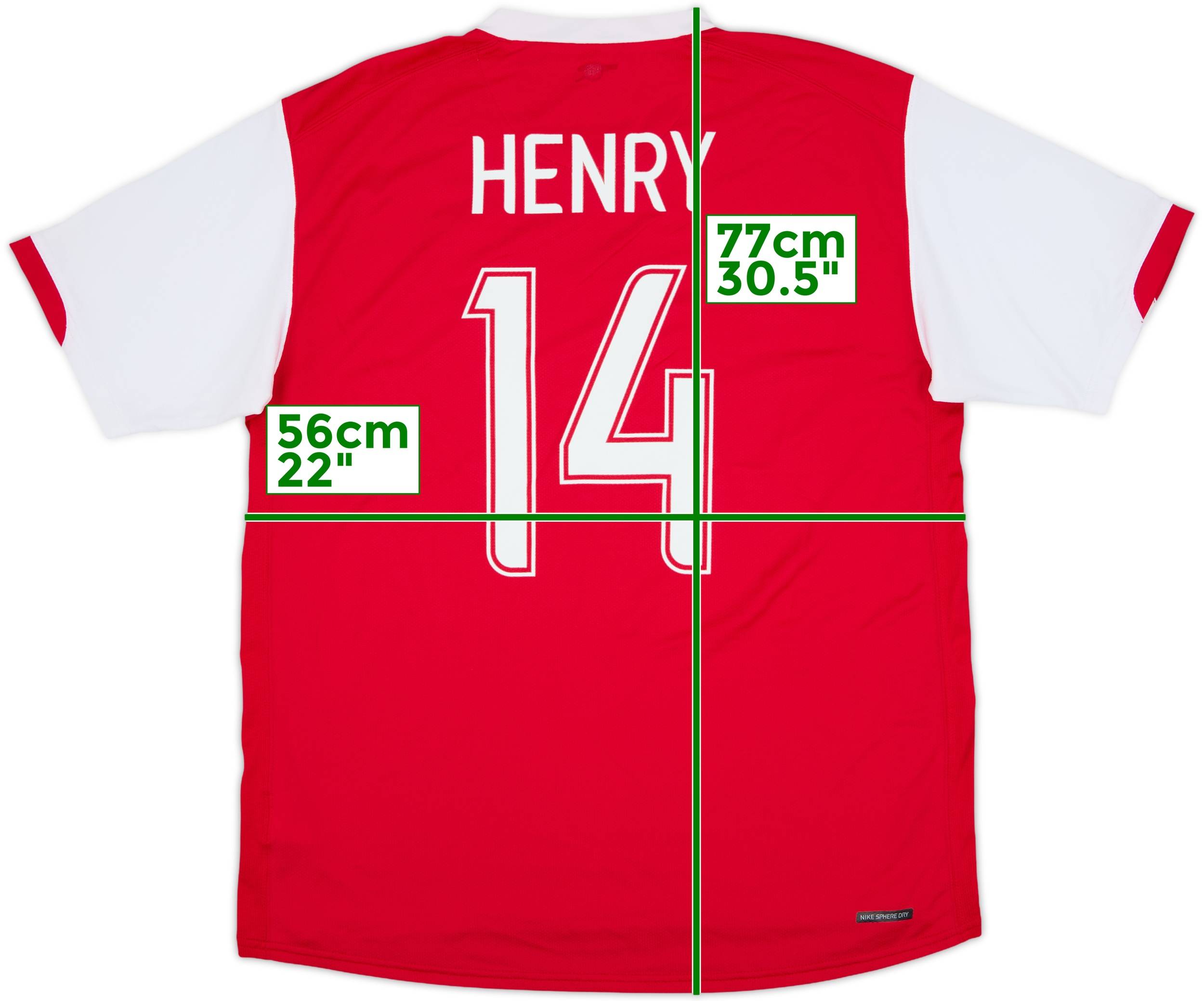 2006-08 Arsenal Home Shirt Henry #14 - 6/10 - (L)