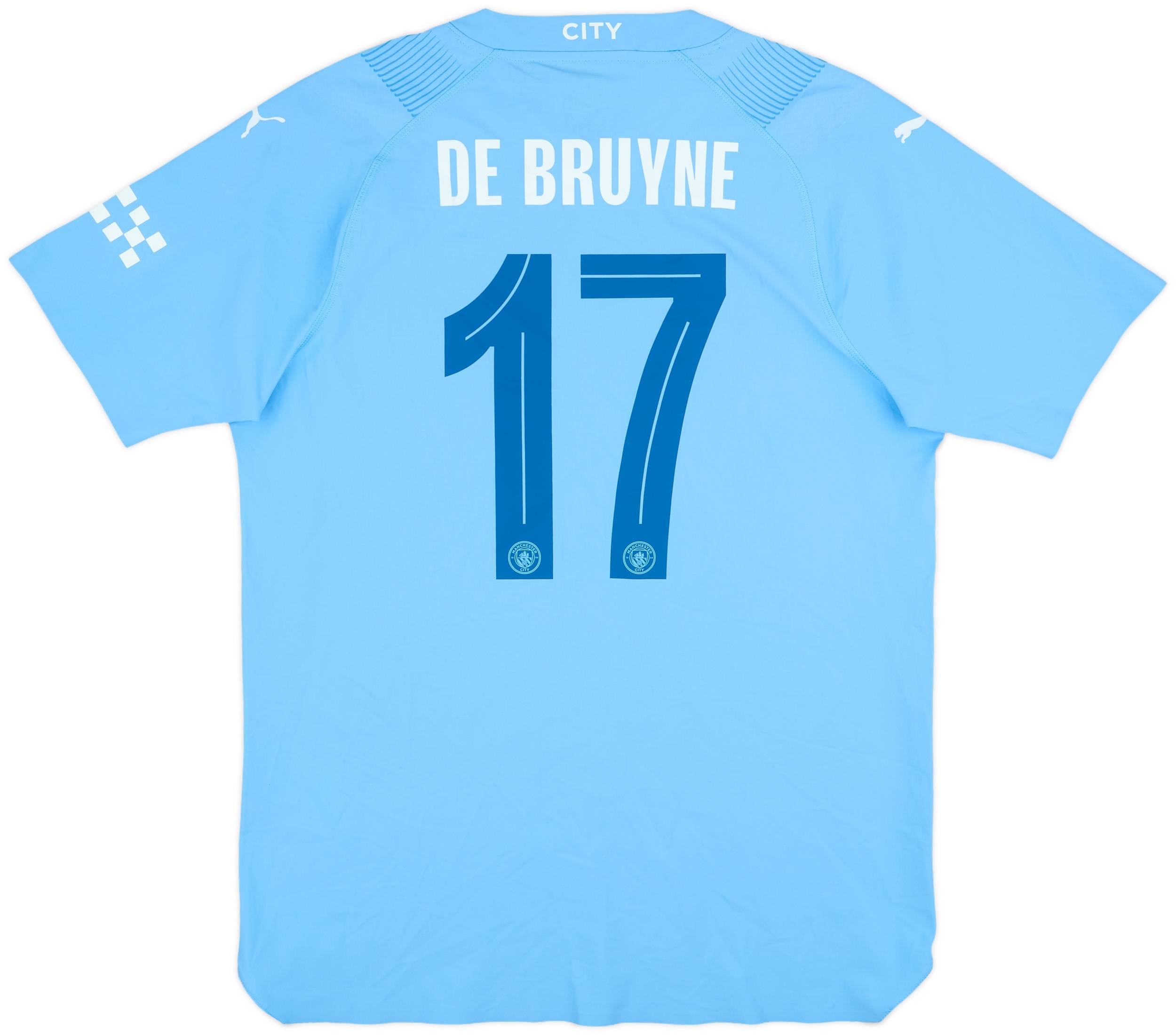 2023-24 Manchester City Authentic Home Shirt De Bruyne #17 - 8/10