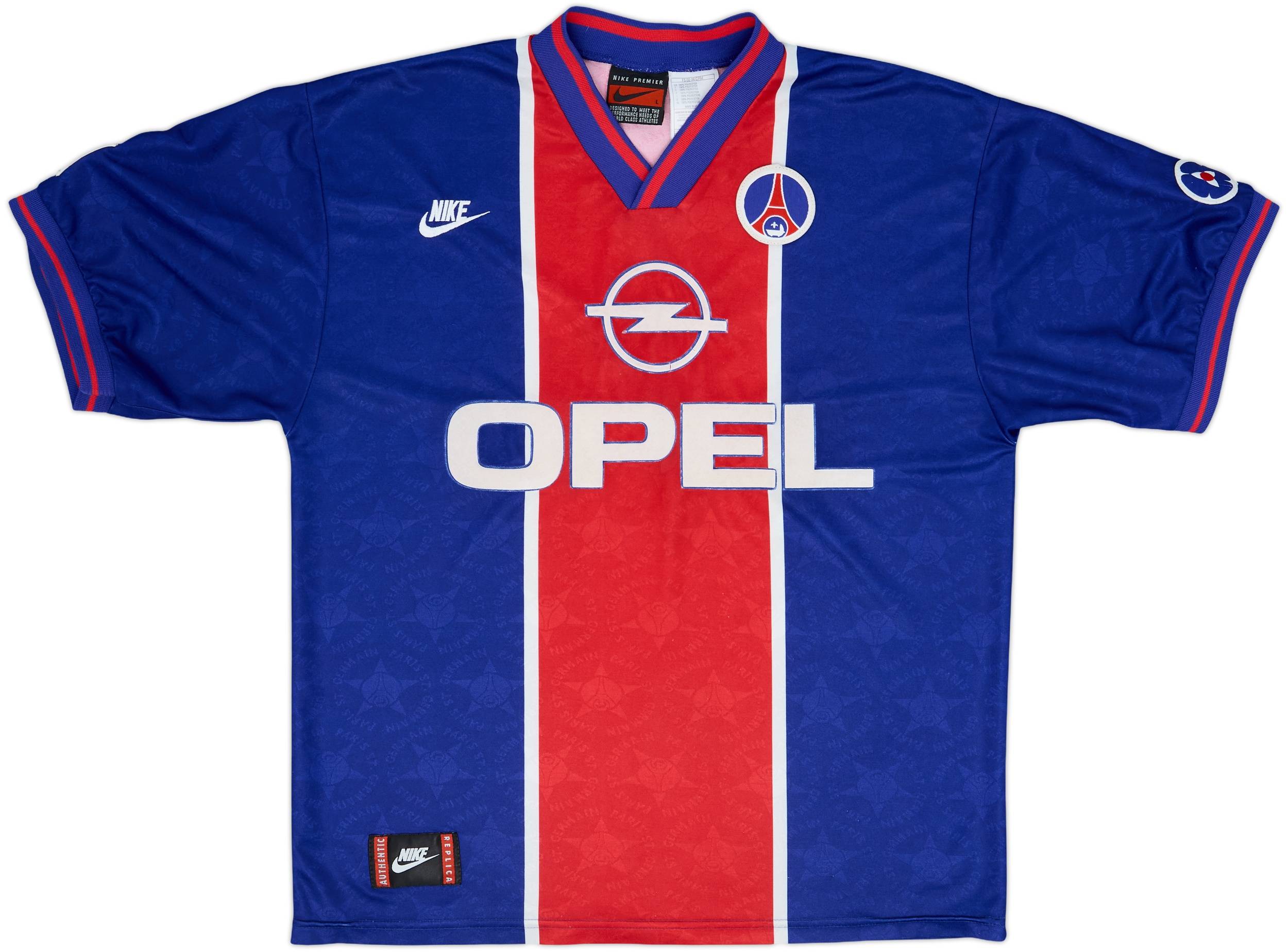 NIKE 95-96 Paris Saint-Germain ユニフォーム 1995-96 Paris Saint-Germain Home Shirt - 7/10 - (L)