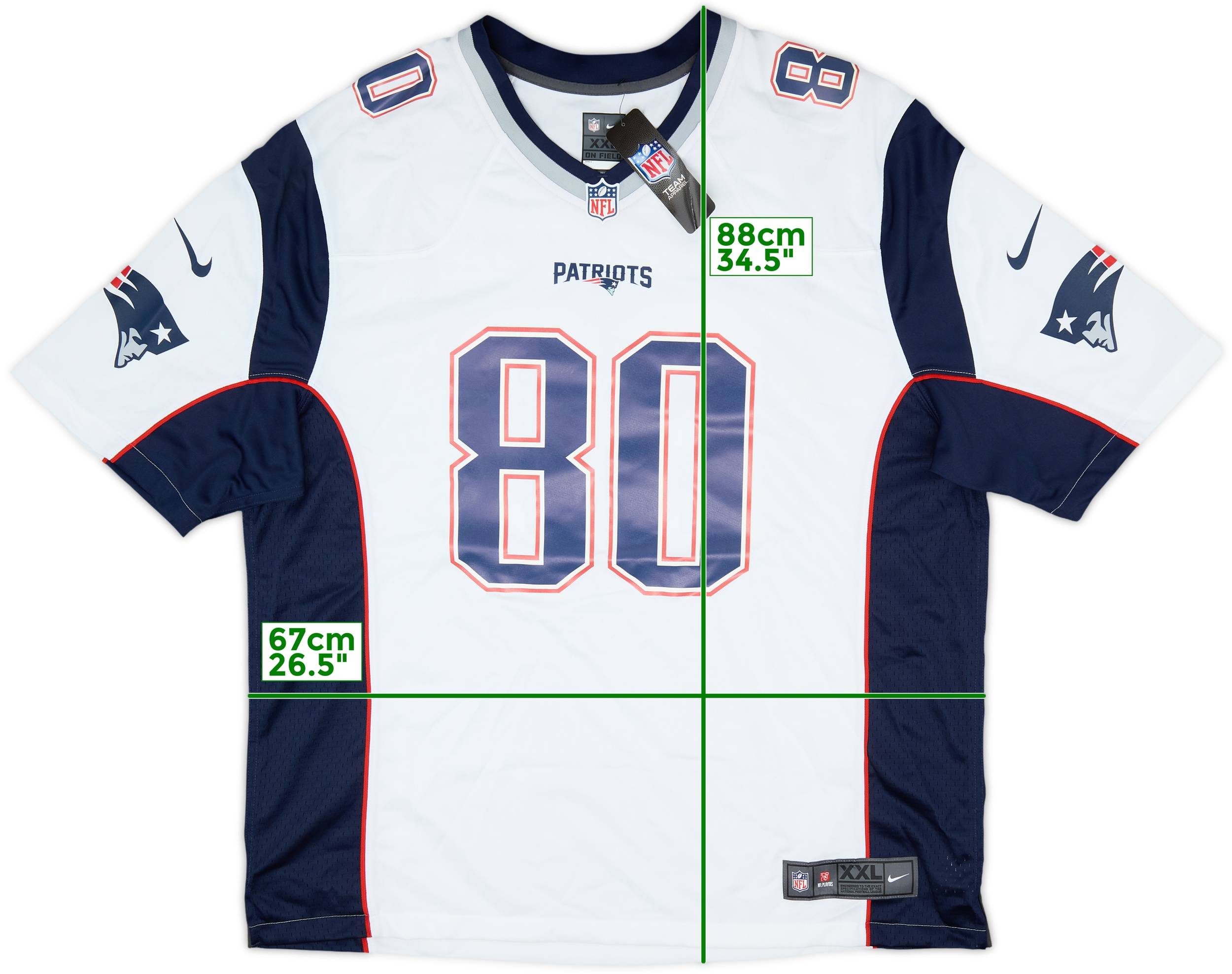 2013-17 New England Patriots Amendola #80 Nike Game Away Jersey (XXL)