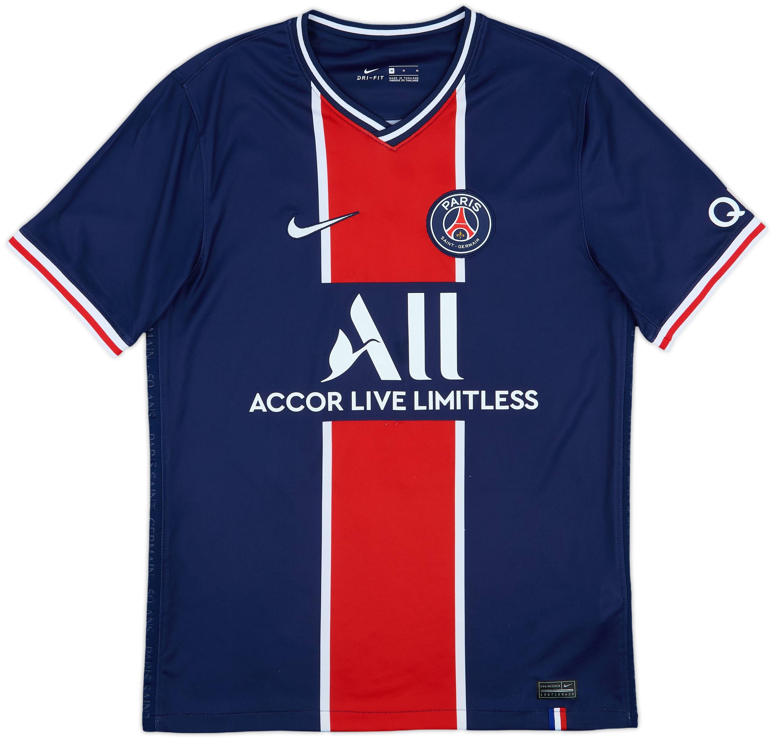 2020-21 Paris Saint-Germain Home Shirt Mbappe #7 - 8/10 - (M)