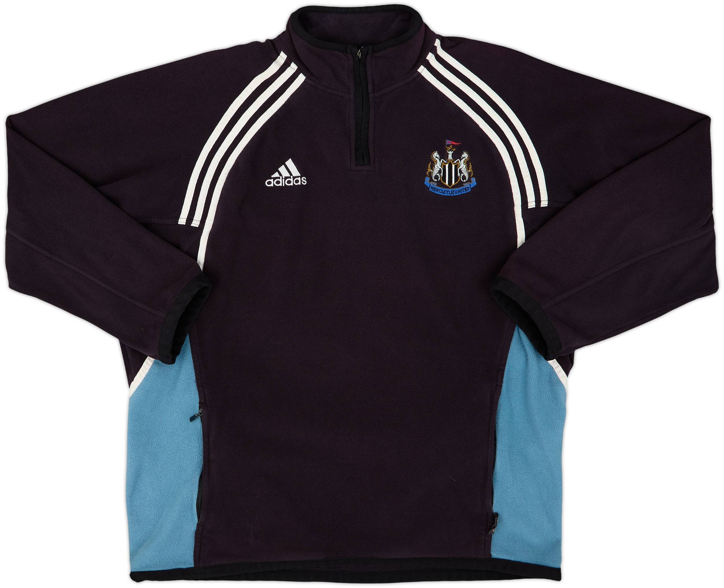 2001-02 Newcastle United adidas 1/4 Zip Fleece Top - 5/10 - (L)