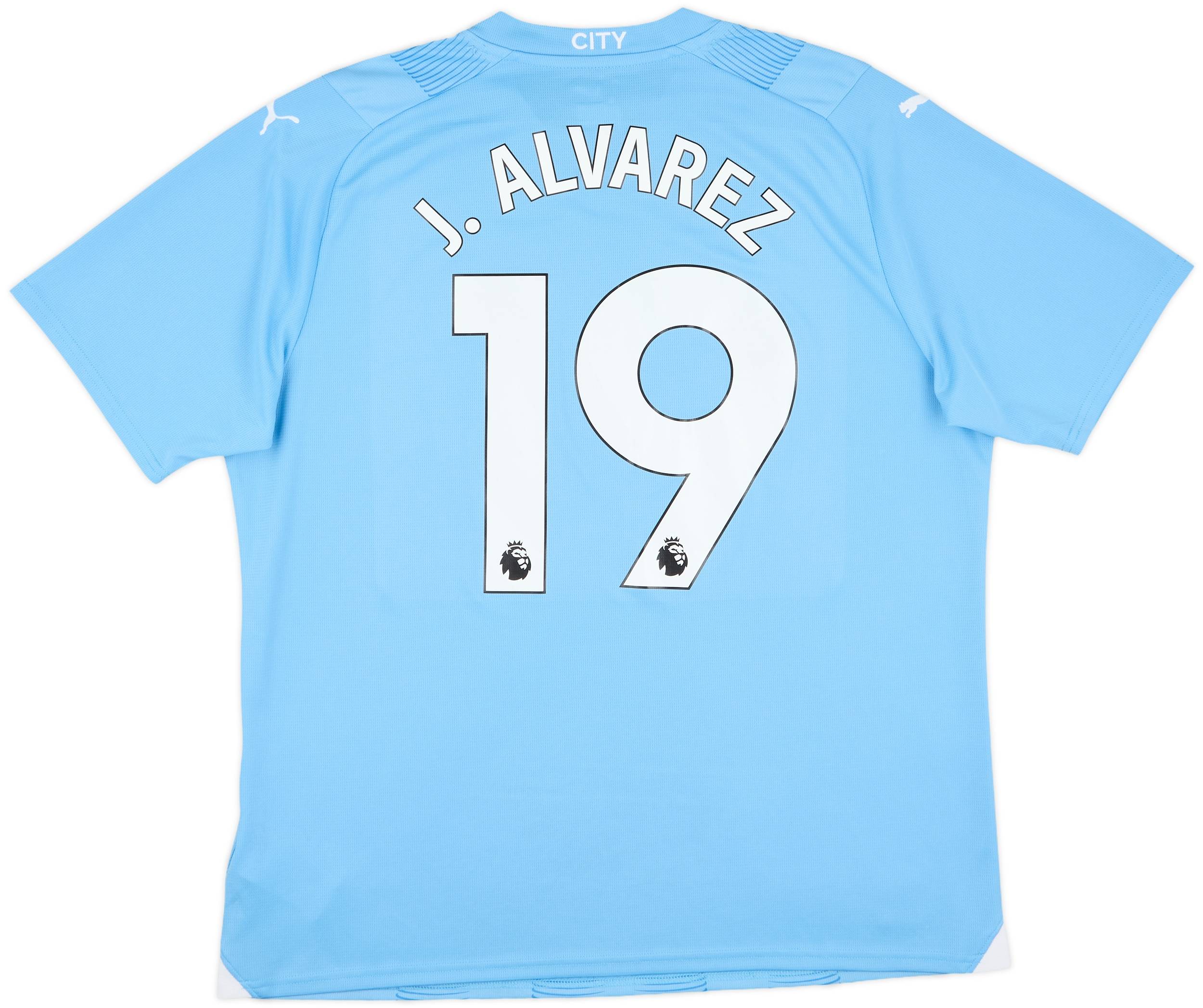マンチェスター・シティ J. ALVAREZ 19番 Mサイズ 2023-24 Manchester City Home Shirt J. Alvarez #19 - 9/10 - (XL)