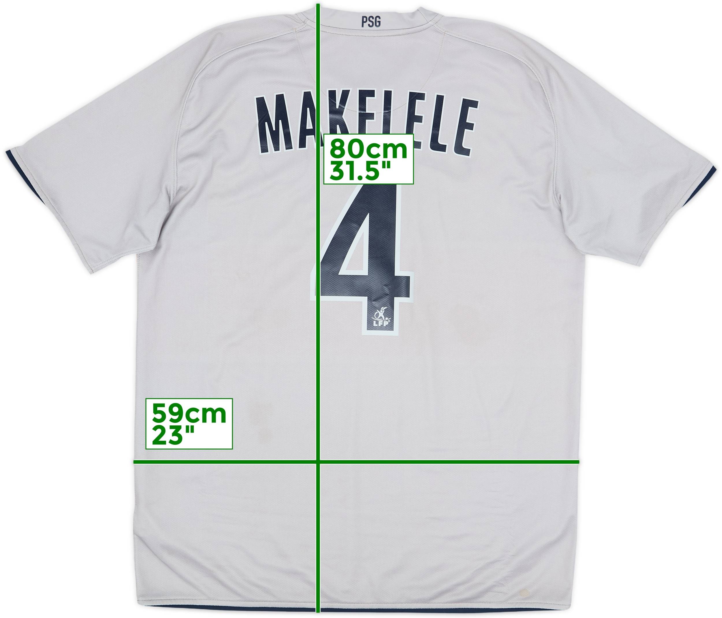 2008-09 Paris Saint-Germain Away Shirt Makelele #4 - 7/10 - (L)
