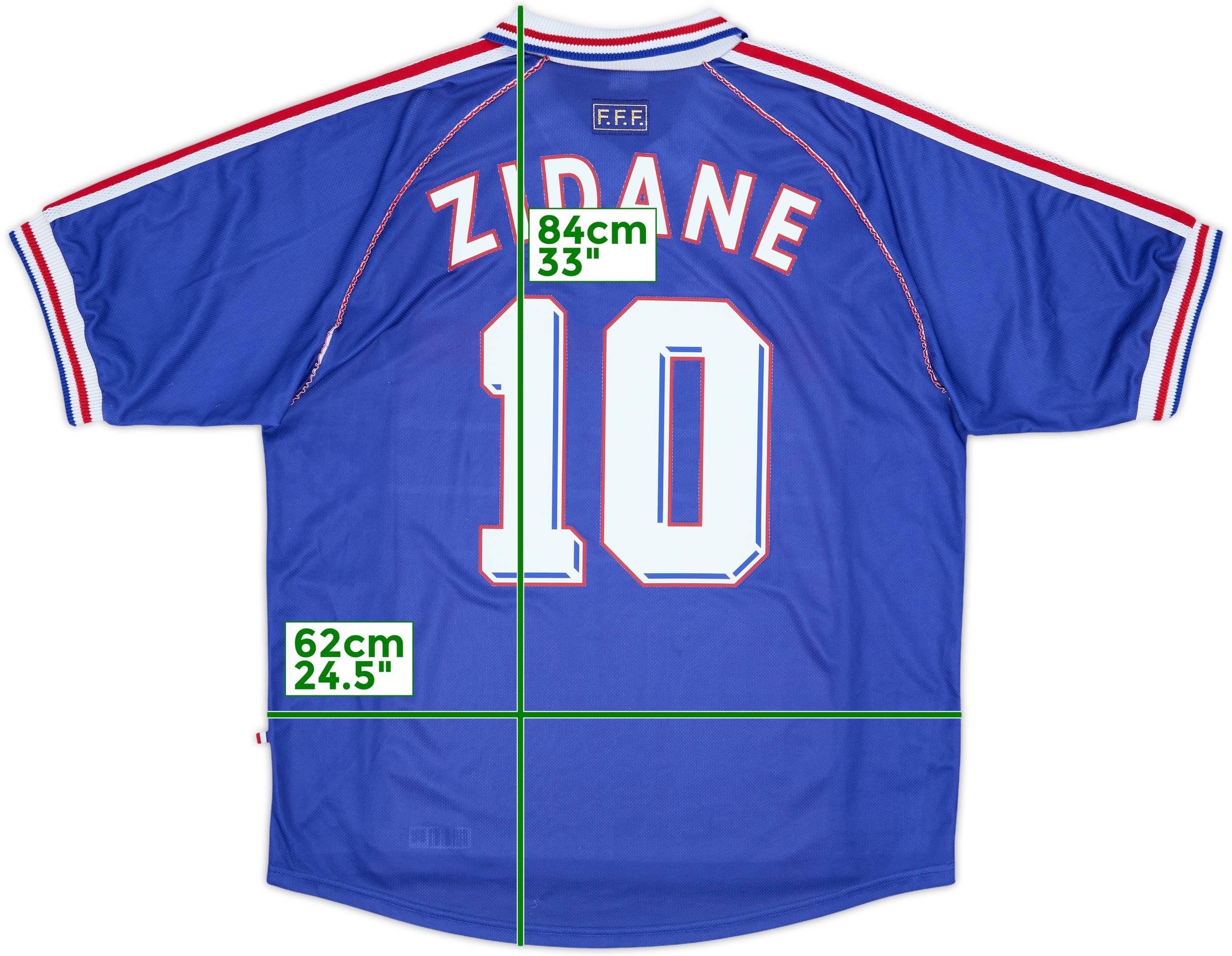 1998-00 France Home Shirt Zidane #10 - 8/10 - (XL)