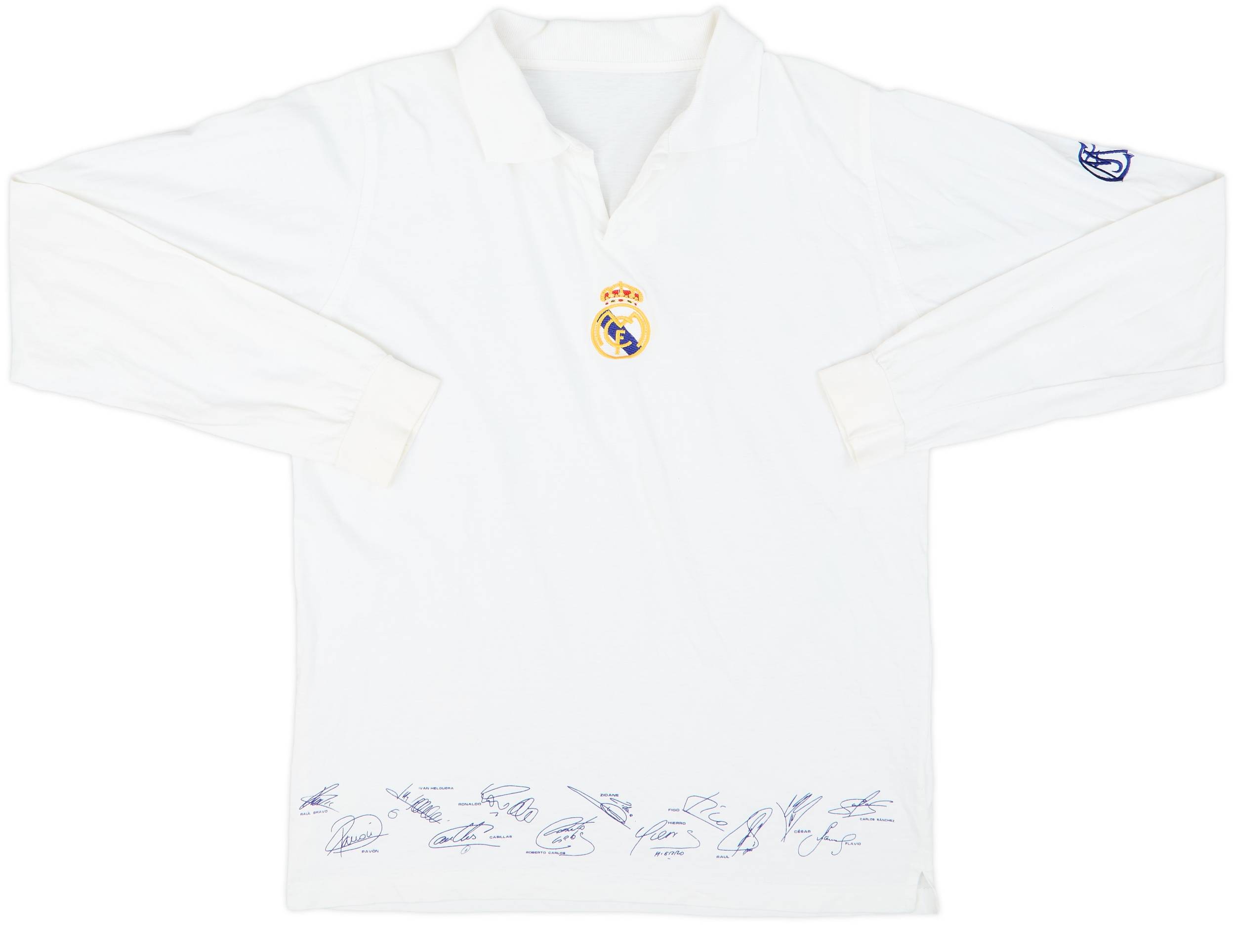 REAL MADRID 長袖シャツ S 2002-03 Real Madrid 'Signed' Cotton L/S Shirt - 9/10 - (M)