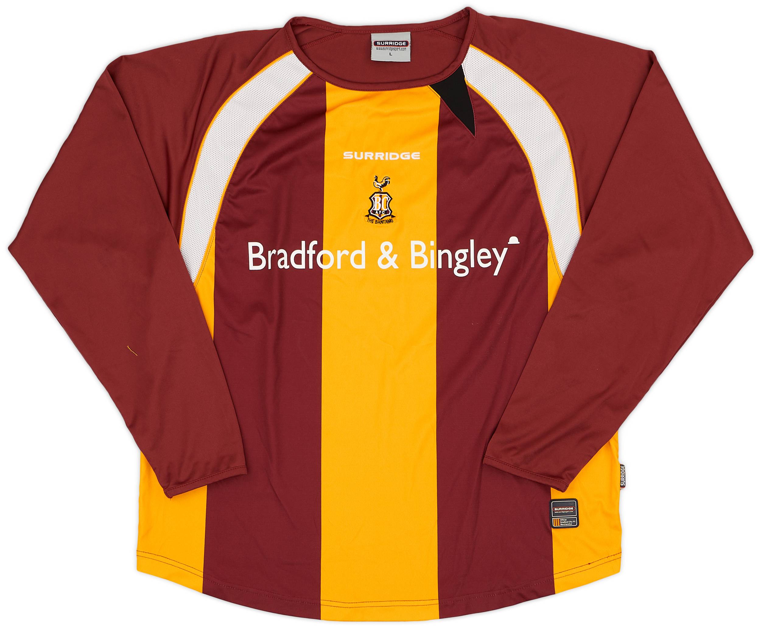 2006-07 Bradford City Home L/S Shirt - 9/10 - (L)
