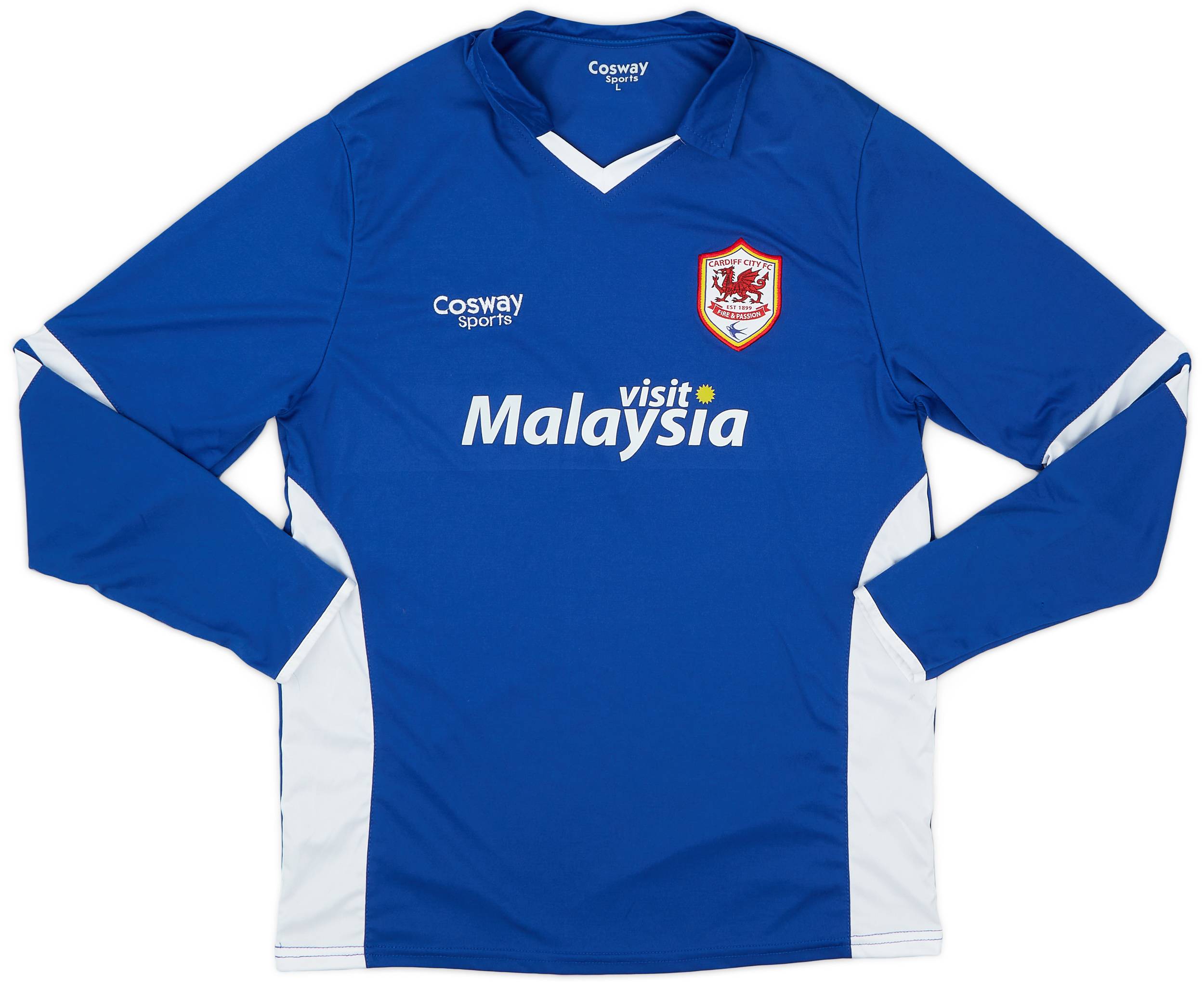 2014-15 Cardiff Away L/S Shirt - 9/10 - (L)