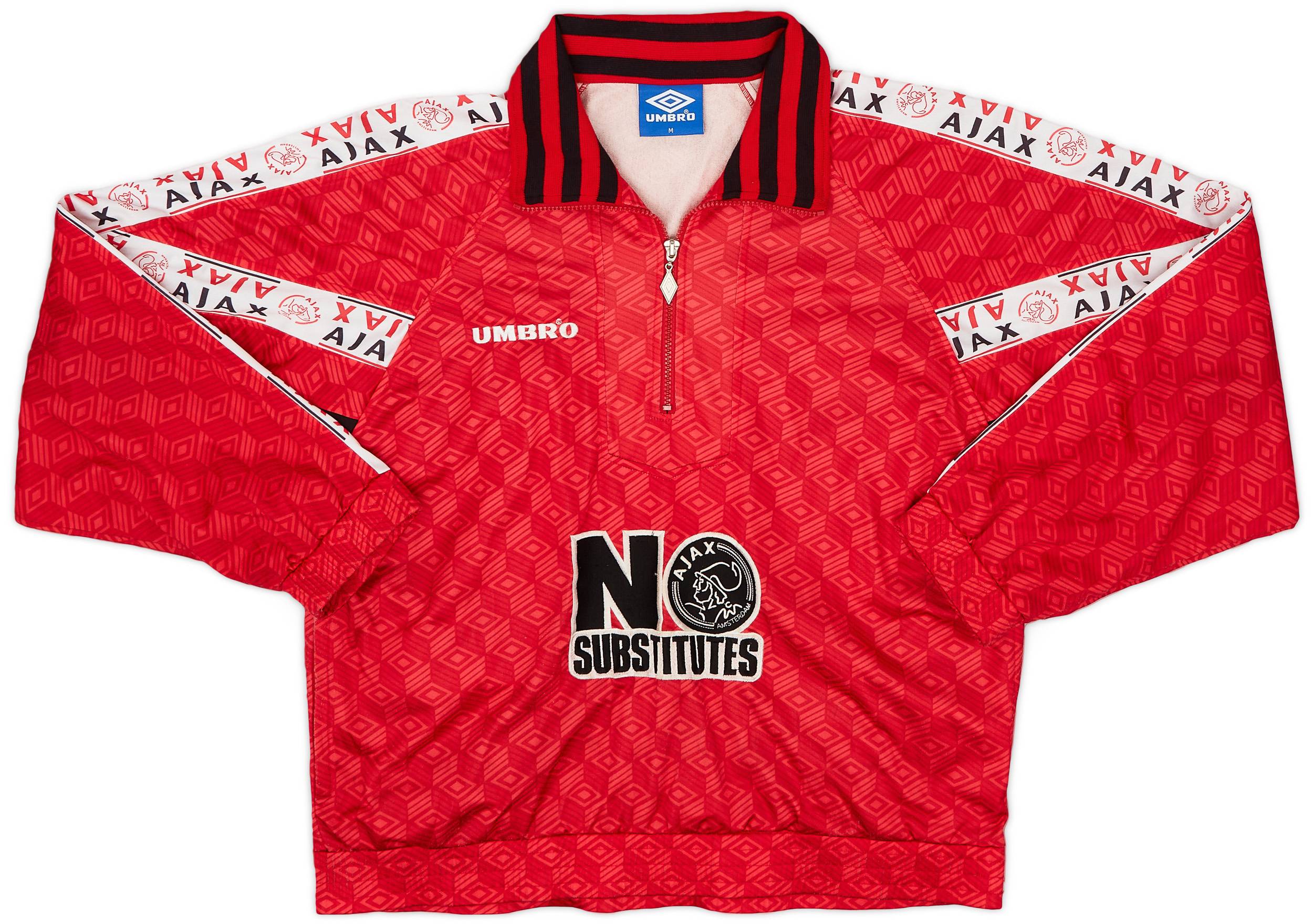 1996-97 Ajax Umbro 1/2 Zip Track Jacket - 9/10 - (M)