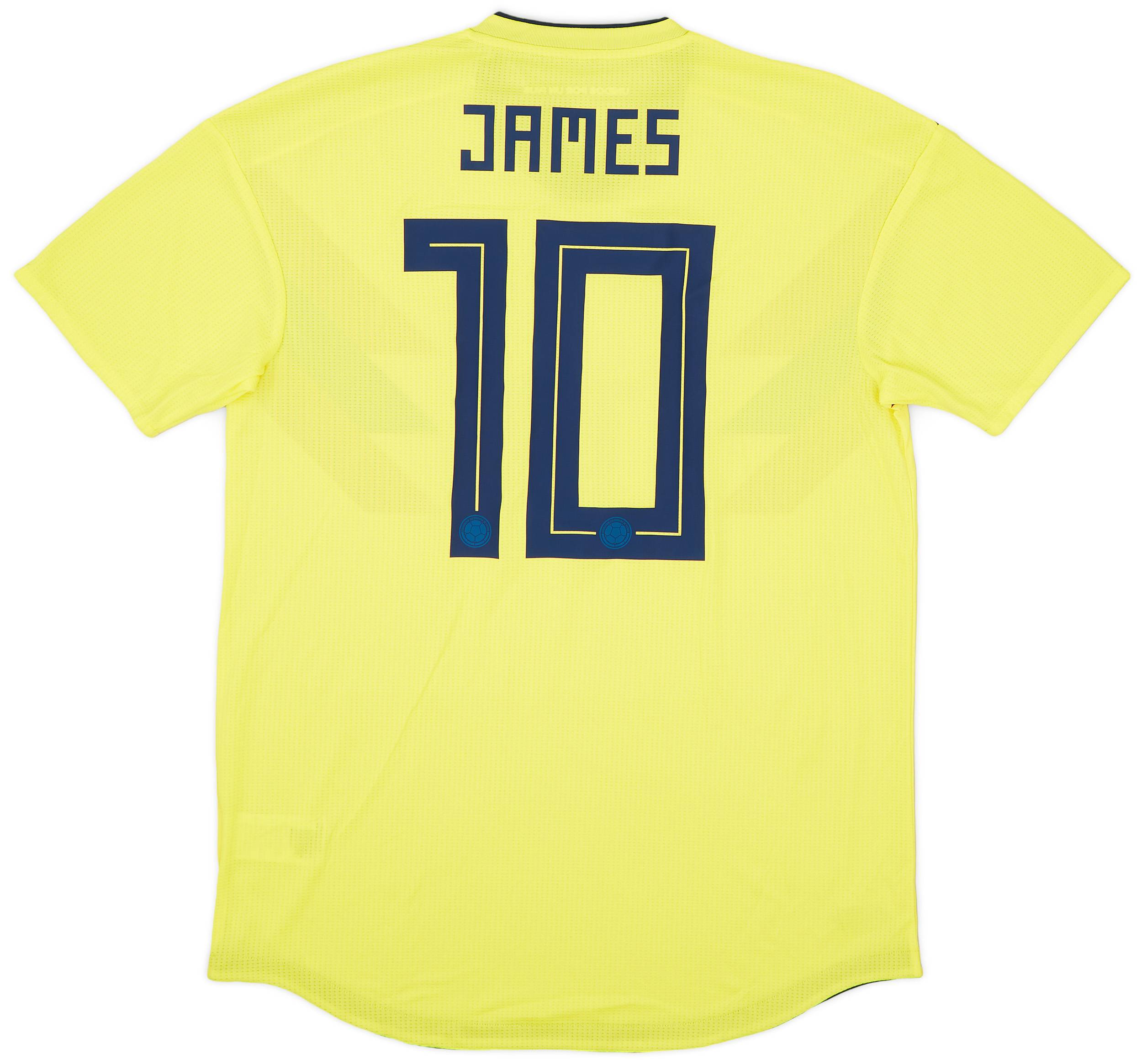 2018-19 Colombia Authentic Home Shirt James #10 (L)