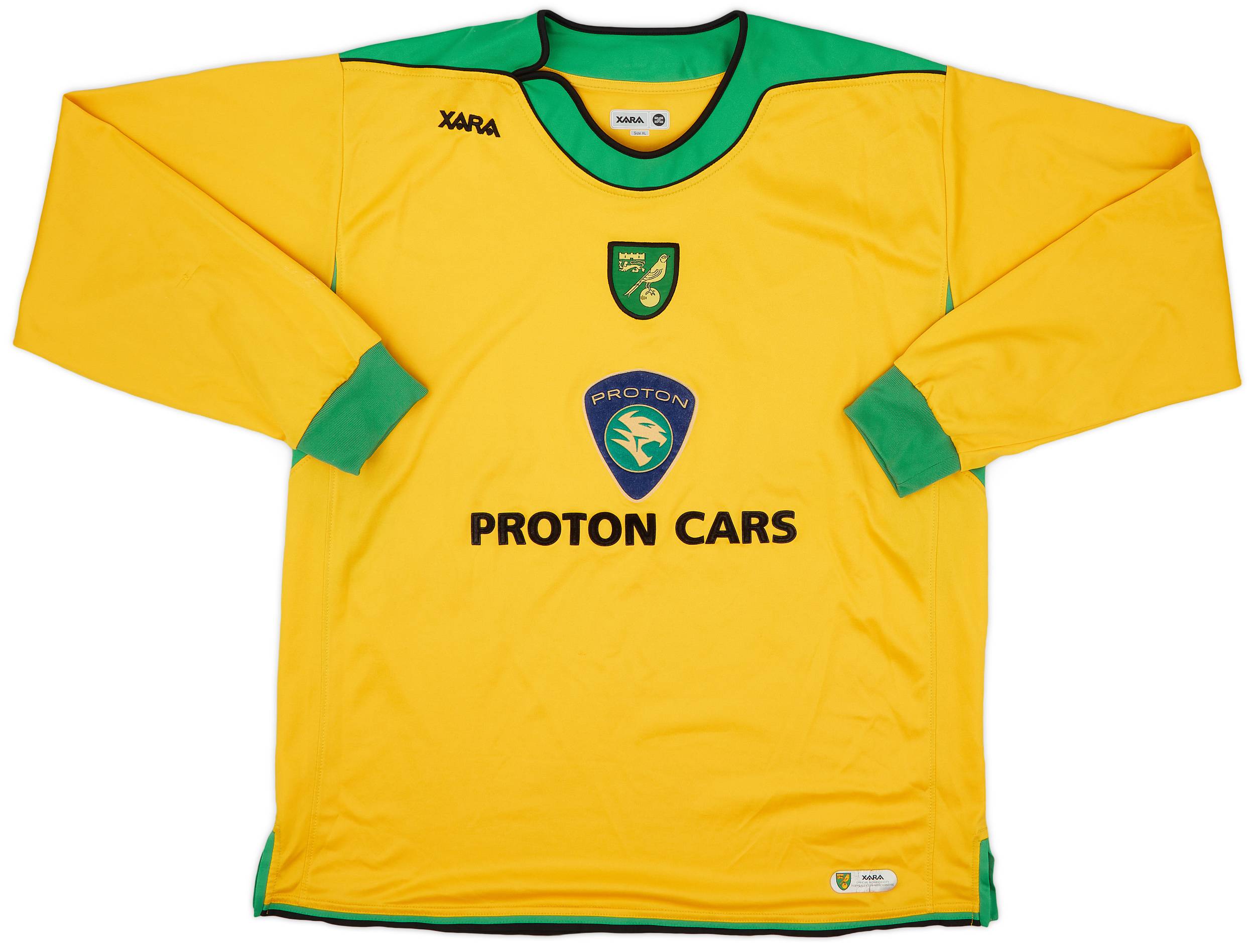 2005-06 Norwich Home L/S Shirt - 9/10 - (XL)