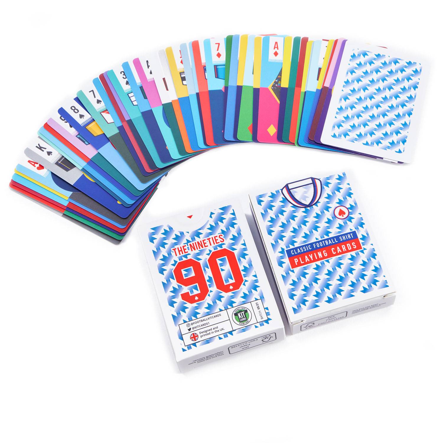 Classic Football Shirt Playing Cards - The 90s