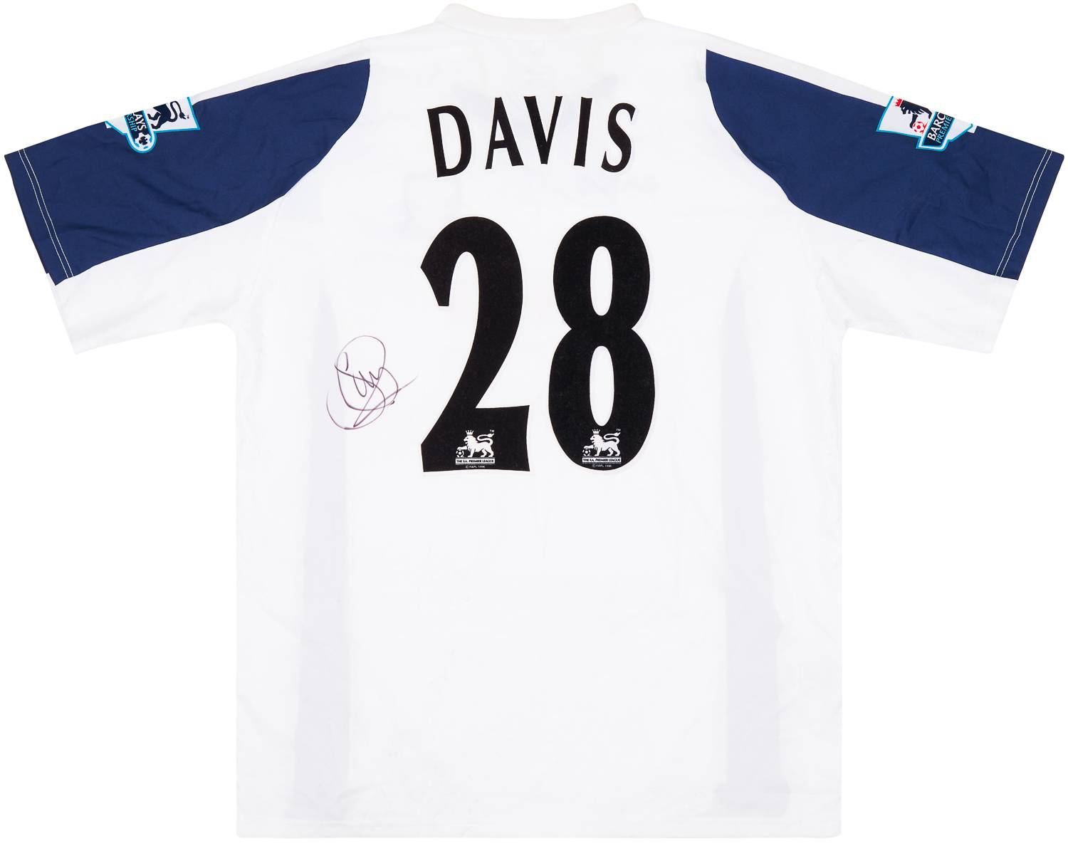 2005-06 Portsmouth Match Issue Signed Third Shirt Davis #28