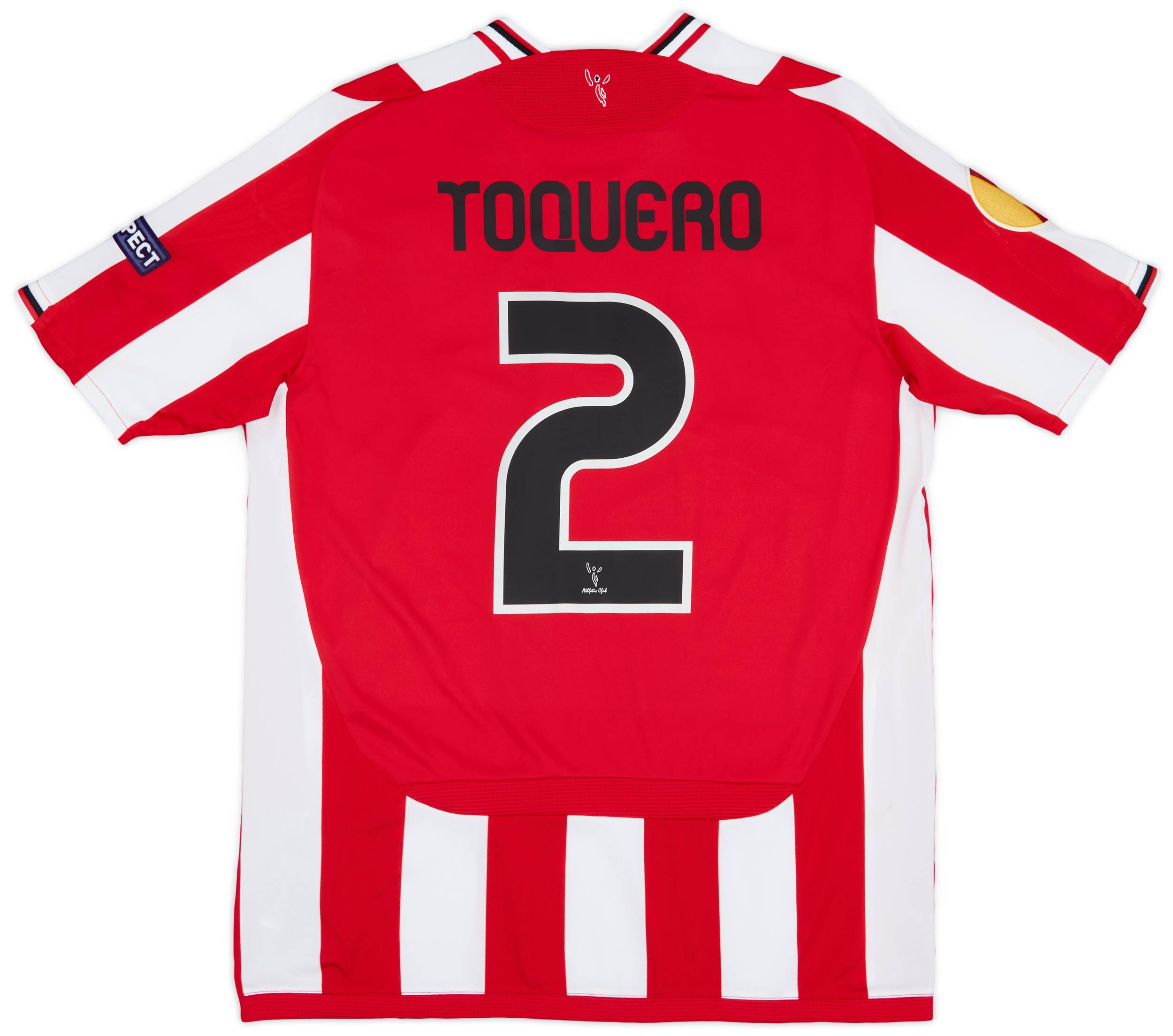 2009-10 Athletic Bilbao Match Worn Europa League Home Shirt Toquero #2