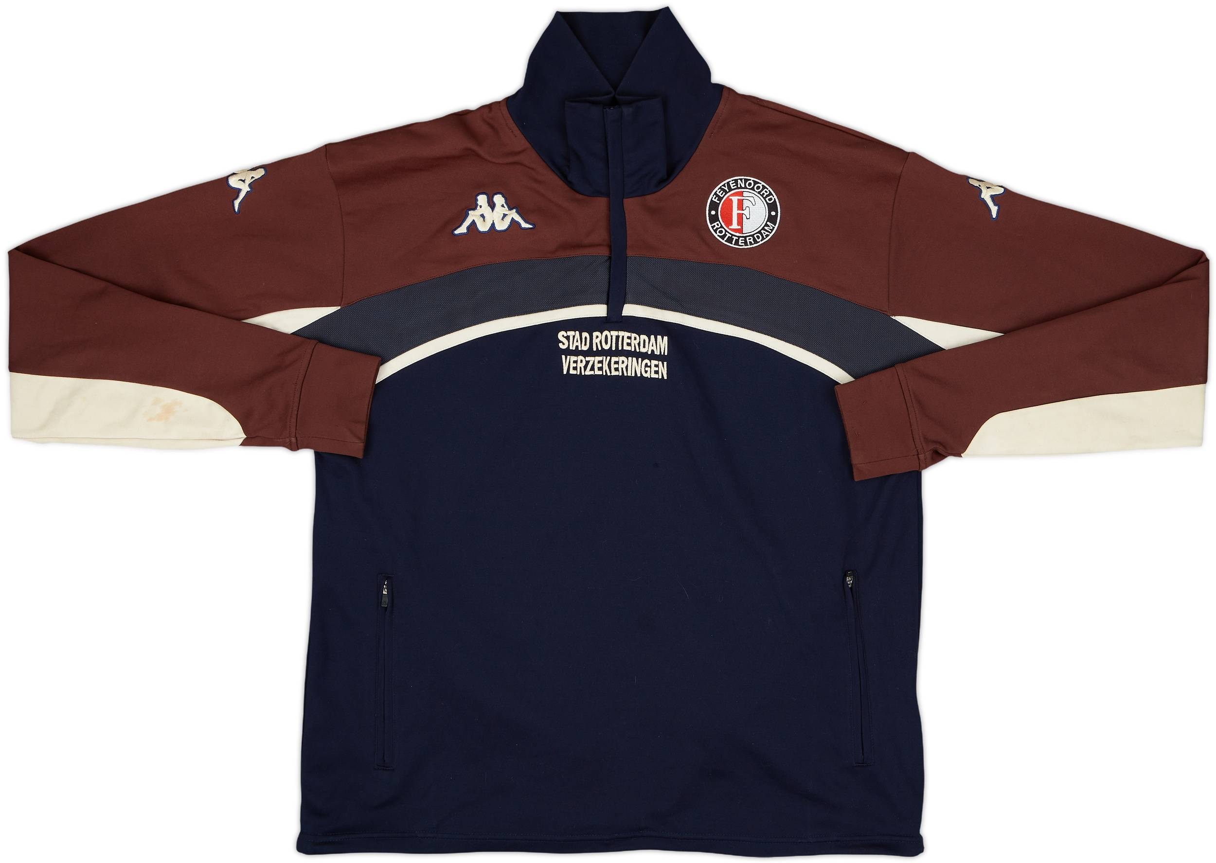 2003-04 Feyenoord Kappa 1/4 Zip Training Top - 5/10 - (M)