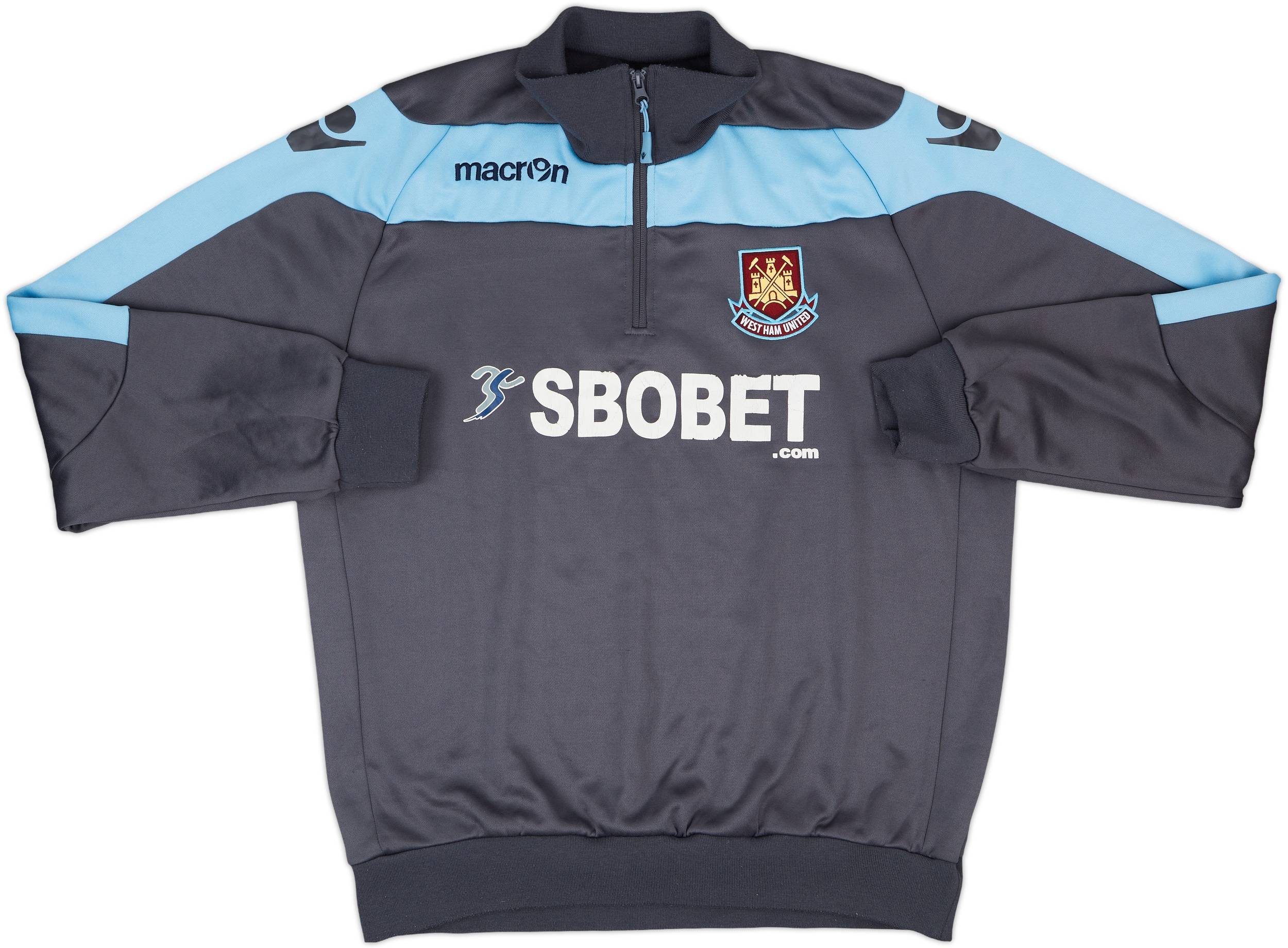 2012-13 West Ham Macron 1/4 Zip Training Top - 5/10 - (L)