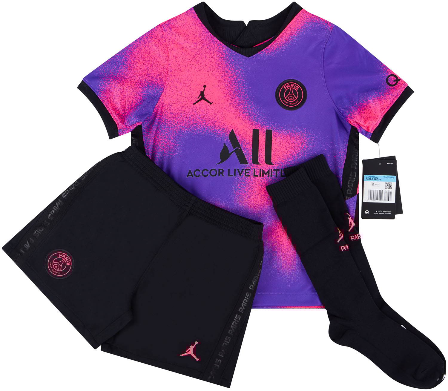 2020 21 Paris Saint Germain Fourth Full Kit Neymar Jr 10 NEW Little Kids