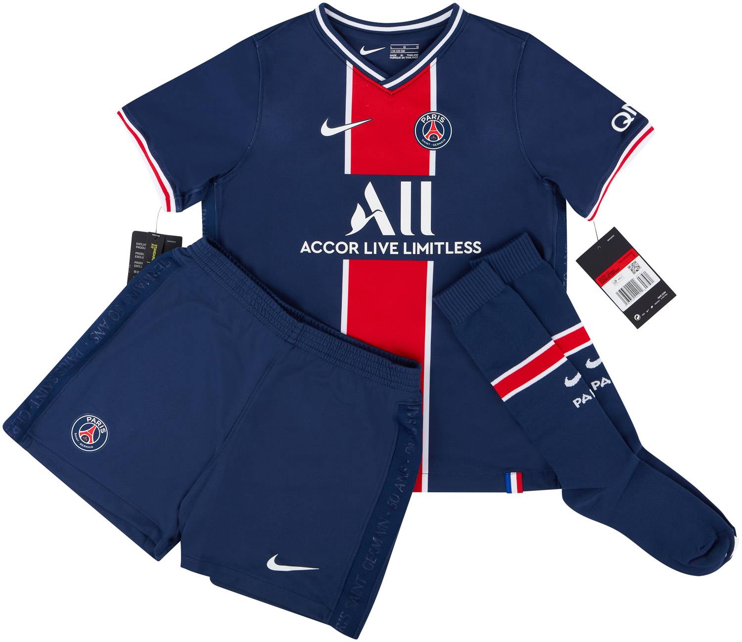 2020-21 Paris Saint-Germain Home Full Kit Neymar Jr # #10 - NEW - (Little Kids)