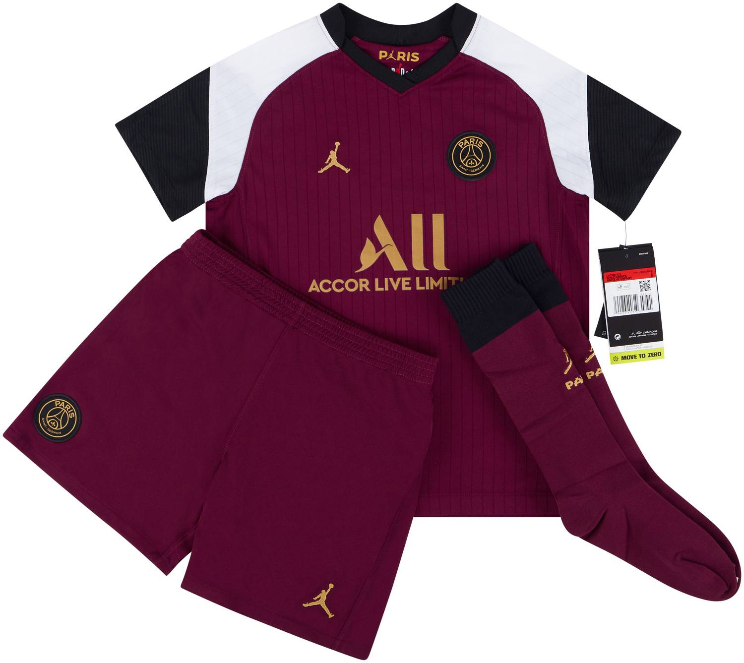 2020 21 Paris Saint Germain Third Full Kit Mbappe 7 NEW Little Kids