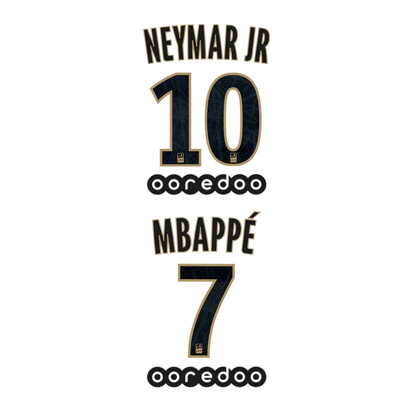 2018-19 Paris Saint-Germain Away Player Issue Name Set 