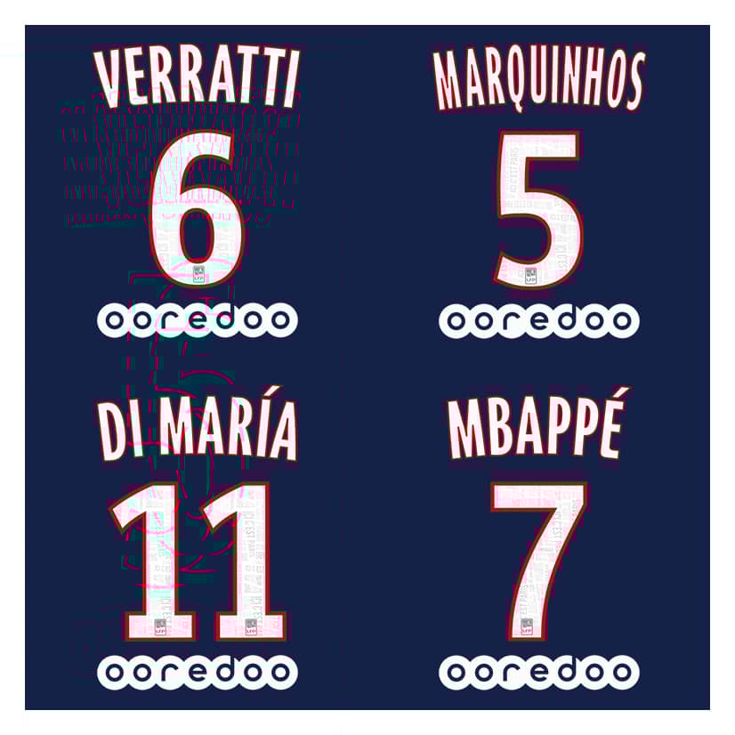 2019-20 Paris Saint-Germain Home Name Set