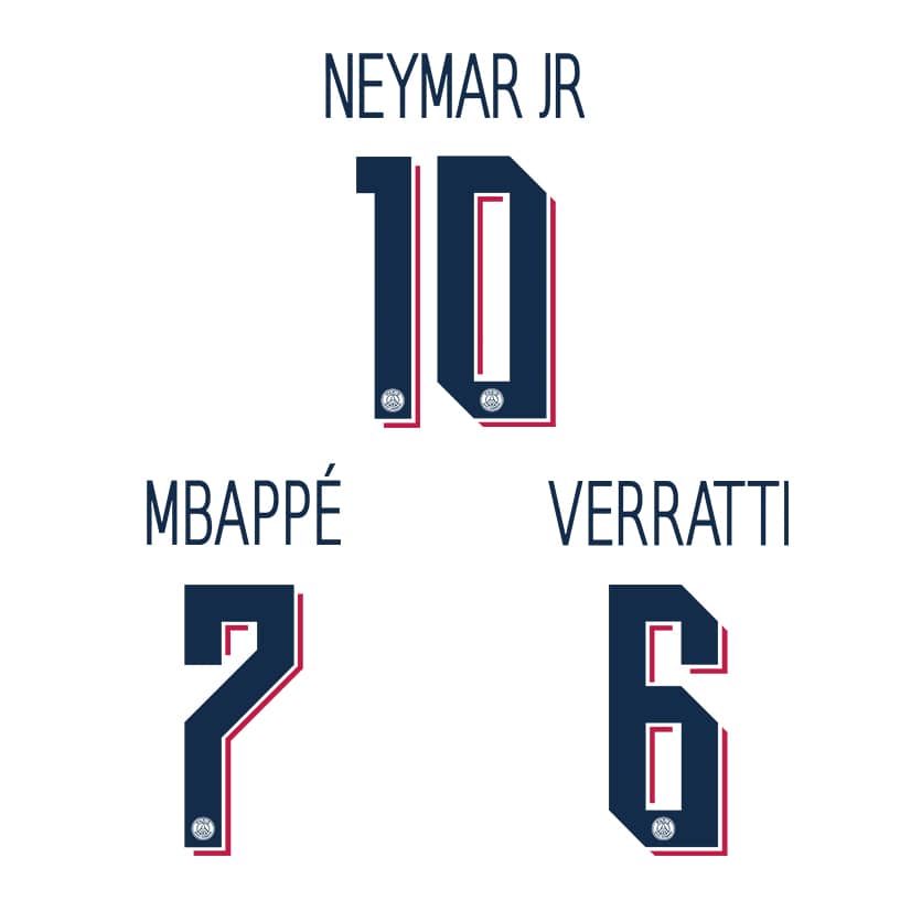 2019-20 Paris Saint-Germain European Third Name Set