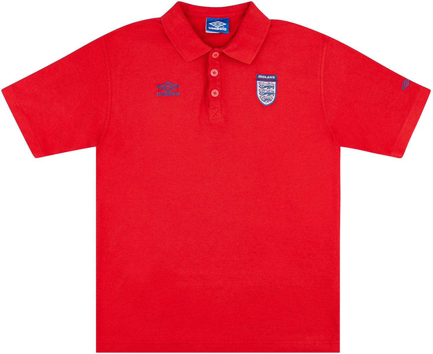 1990s England Umbro Polo Shirt - 8/10 - (XL)