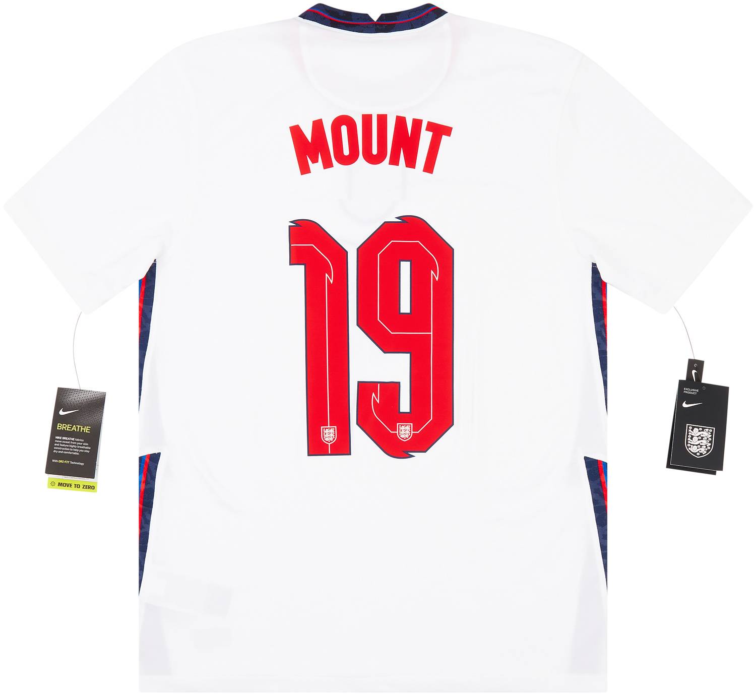 2020-21 England Home Shirt Mount #19 - NEW