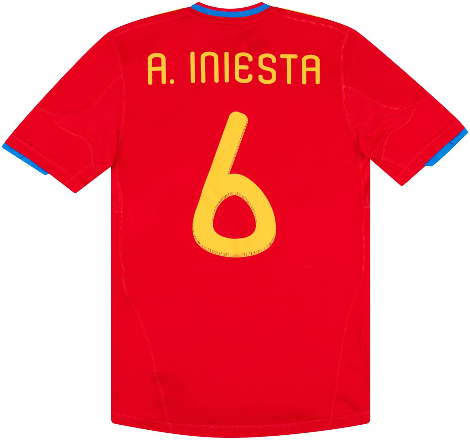 2009-10 Spain Home Shirt A.Iniesta #6