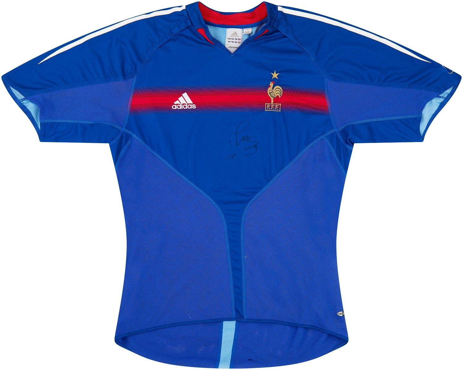 2004-06 France Signed Home Shirt - 5/10 - (L)