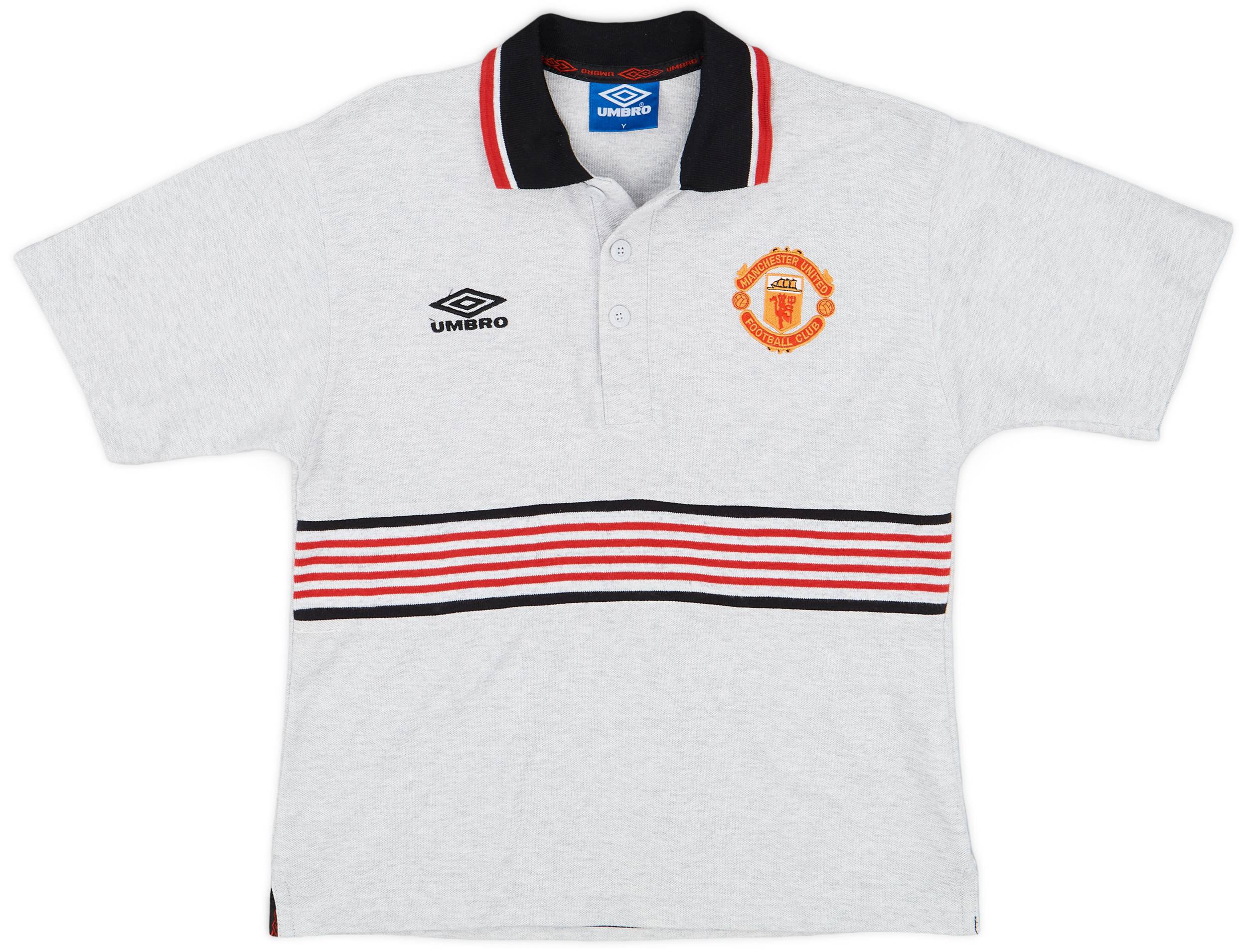 1994-96 Manchester United Umbro Polo Shirt - 9/10 - (XL.Boys)