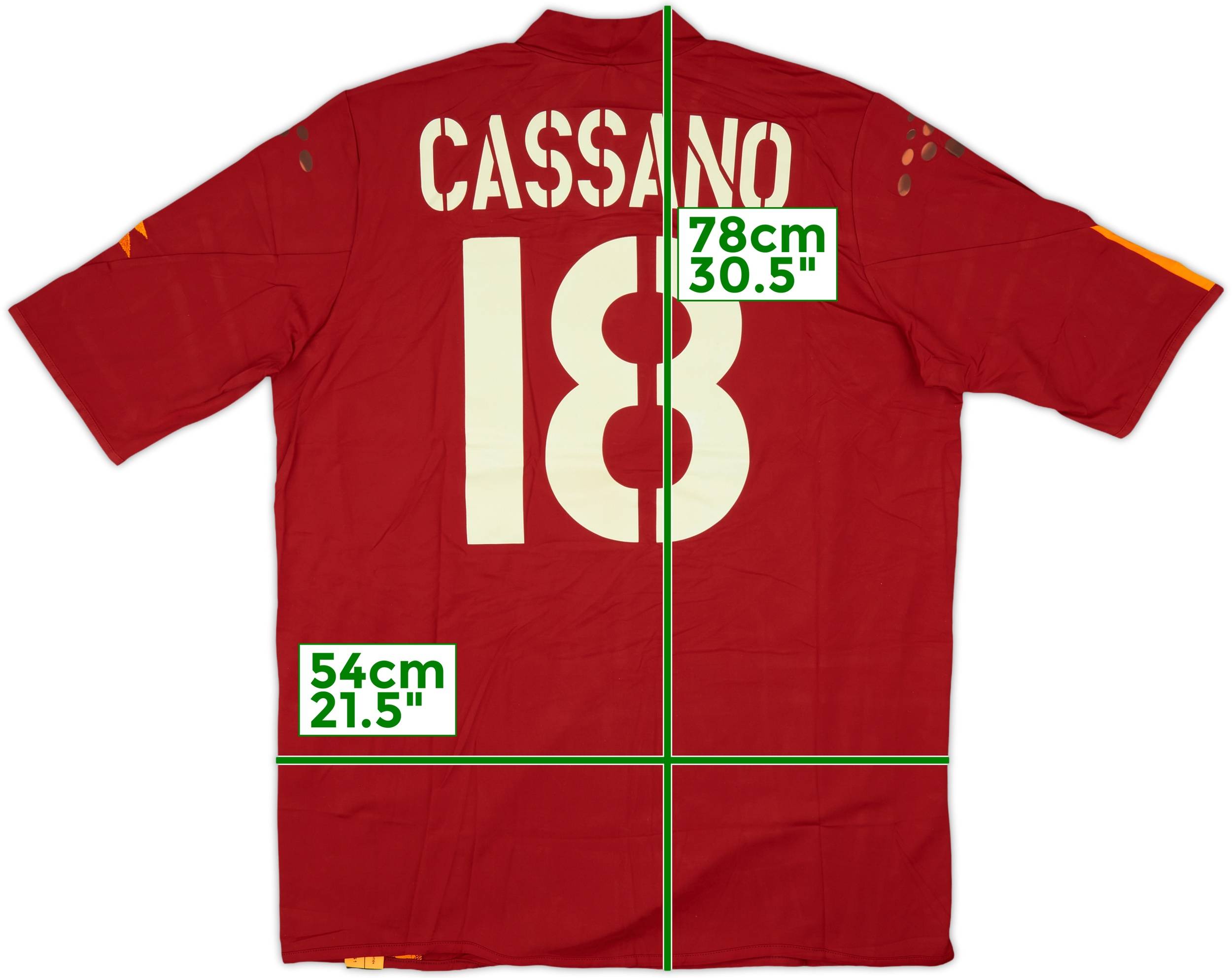 2004-05 Roma Home Shirt Cassano #18 (XXL)