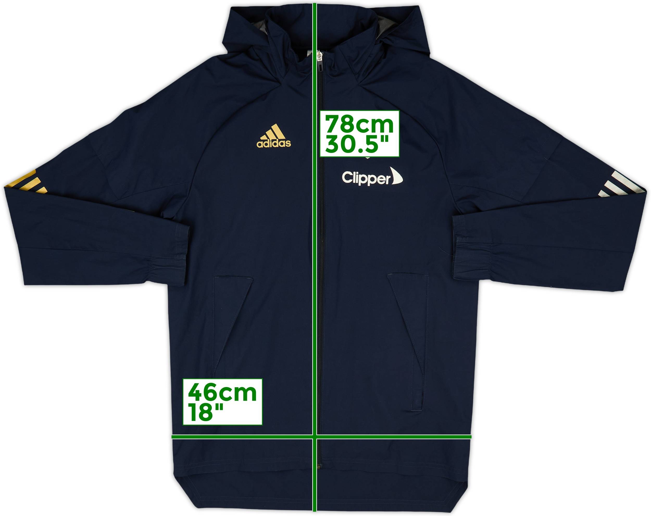 2020-21 Leeds adidas Hooded Track Jacket - 9/10 - (XS)