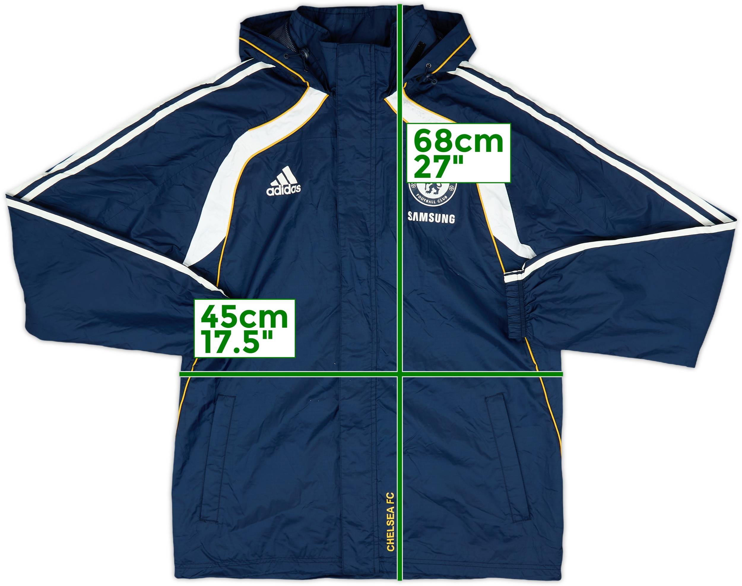 2010-11 Chelsea adidas Hooded Rain Jacket - 6/10 - (L)