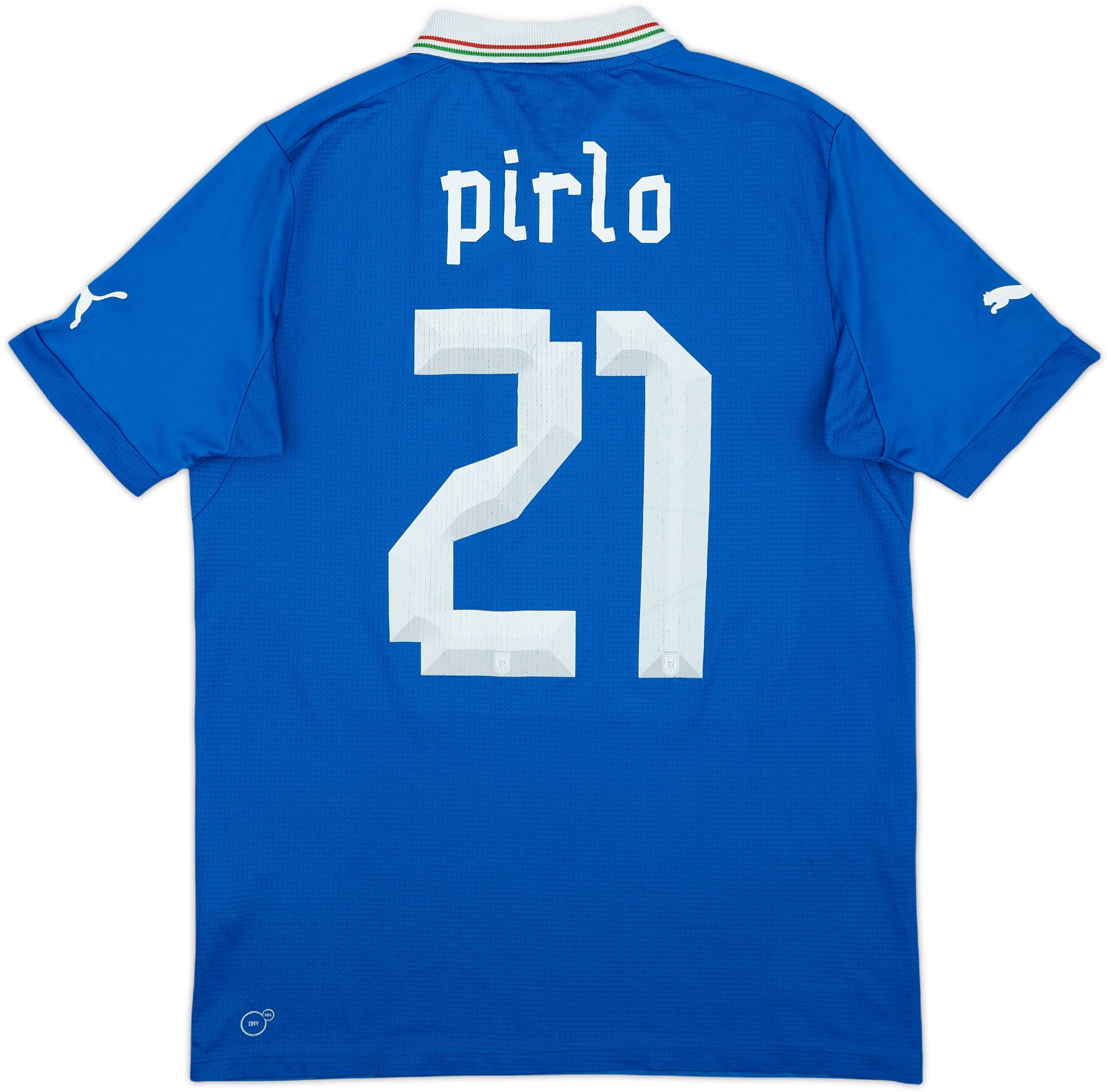 2012-13 Italy Home Shirt Pirlo #21 - 7/10 - (XS)