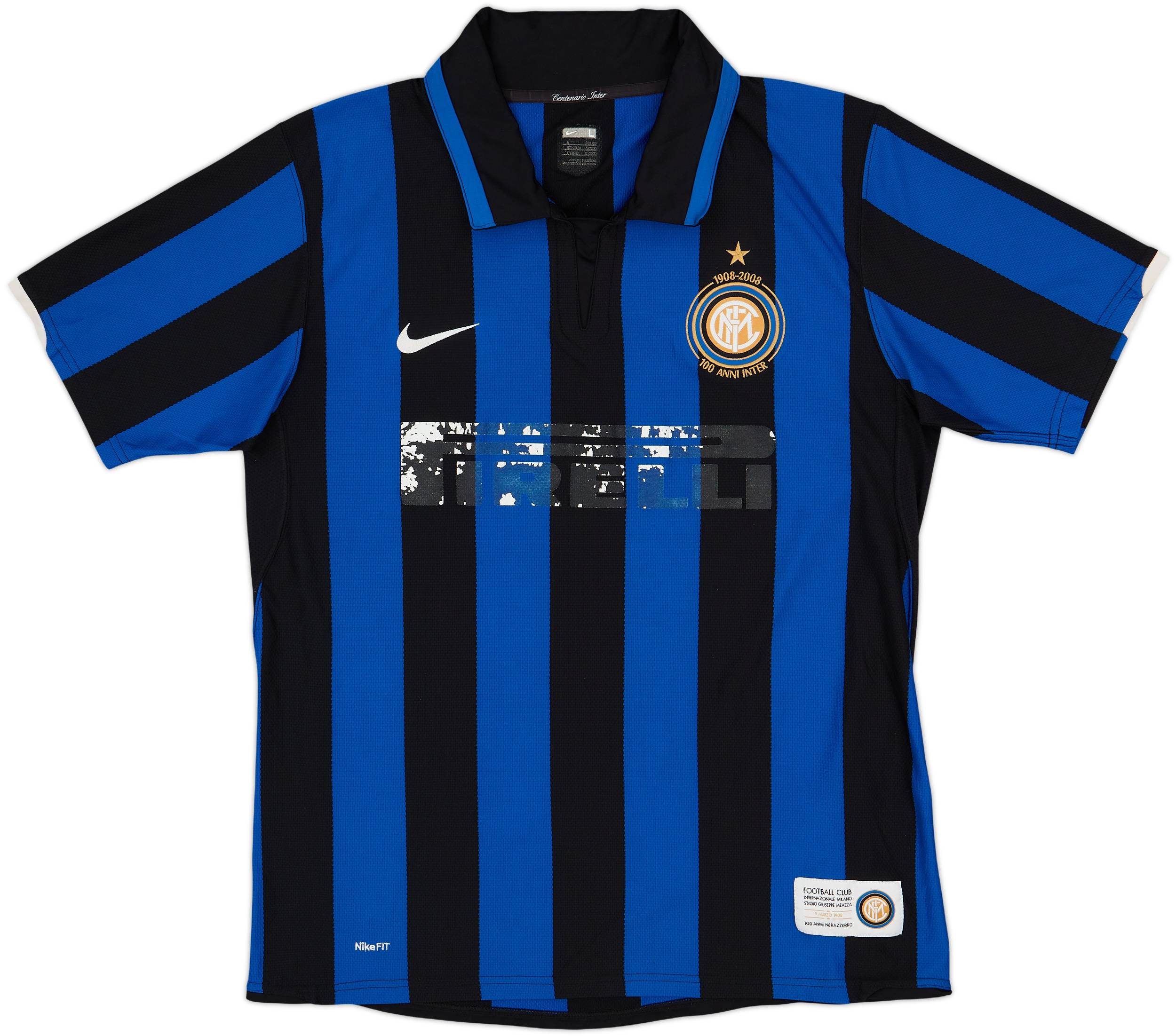 2007-08 Inter Milan Centenary Home Shirt - 3/10 - (L)