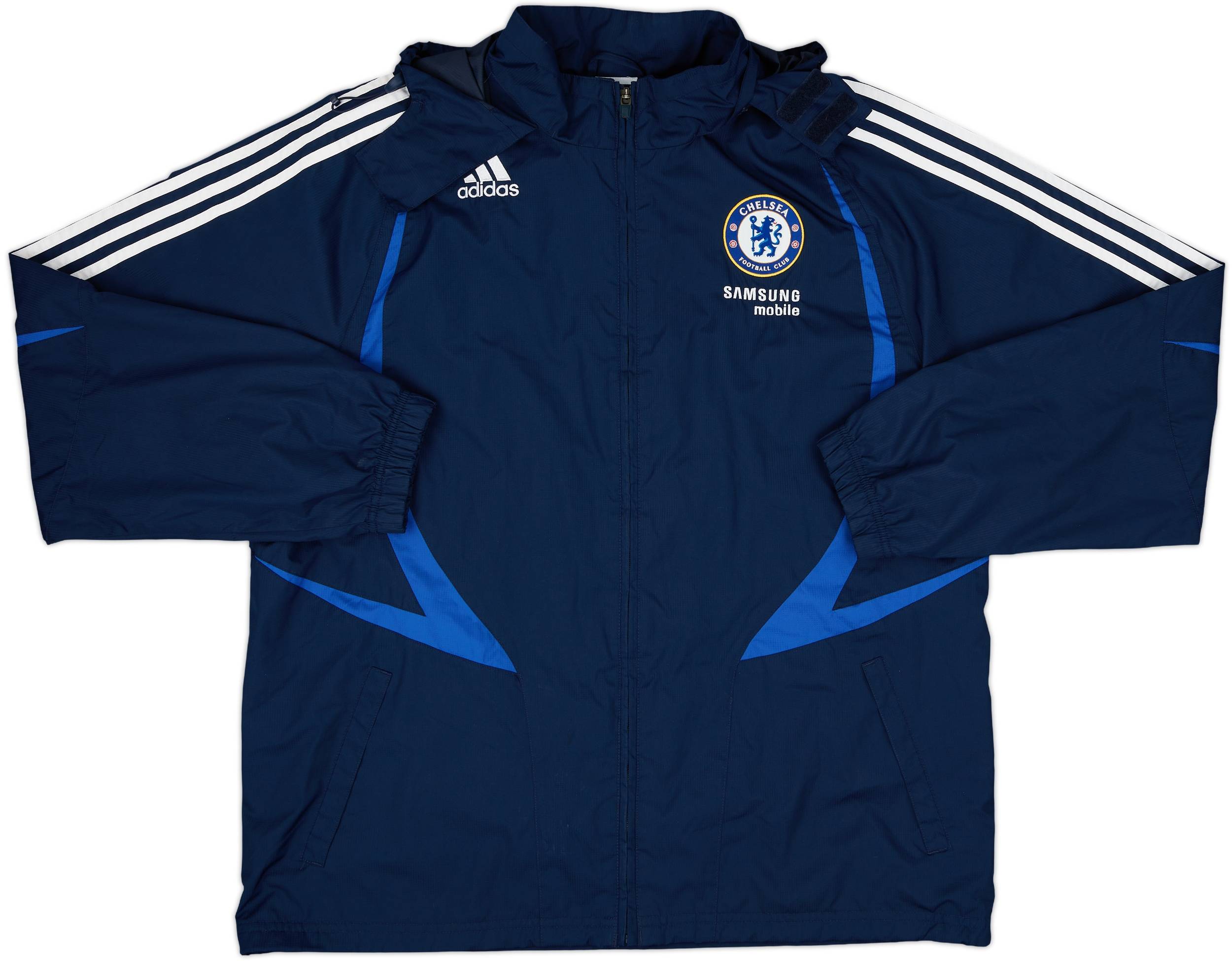 2007-08 Chelsea adidas Hooded Rain Jacket - 9/10 - (L/XL)