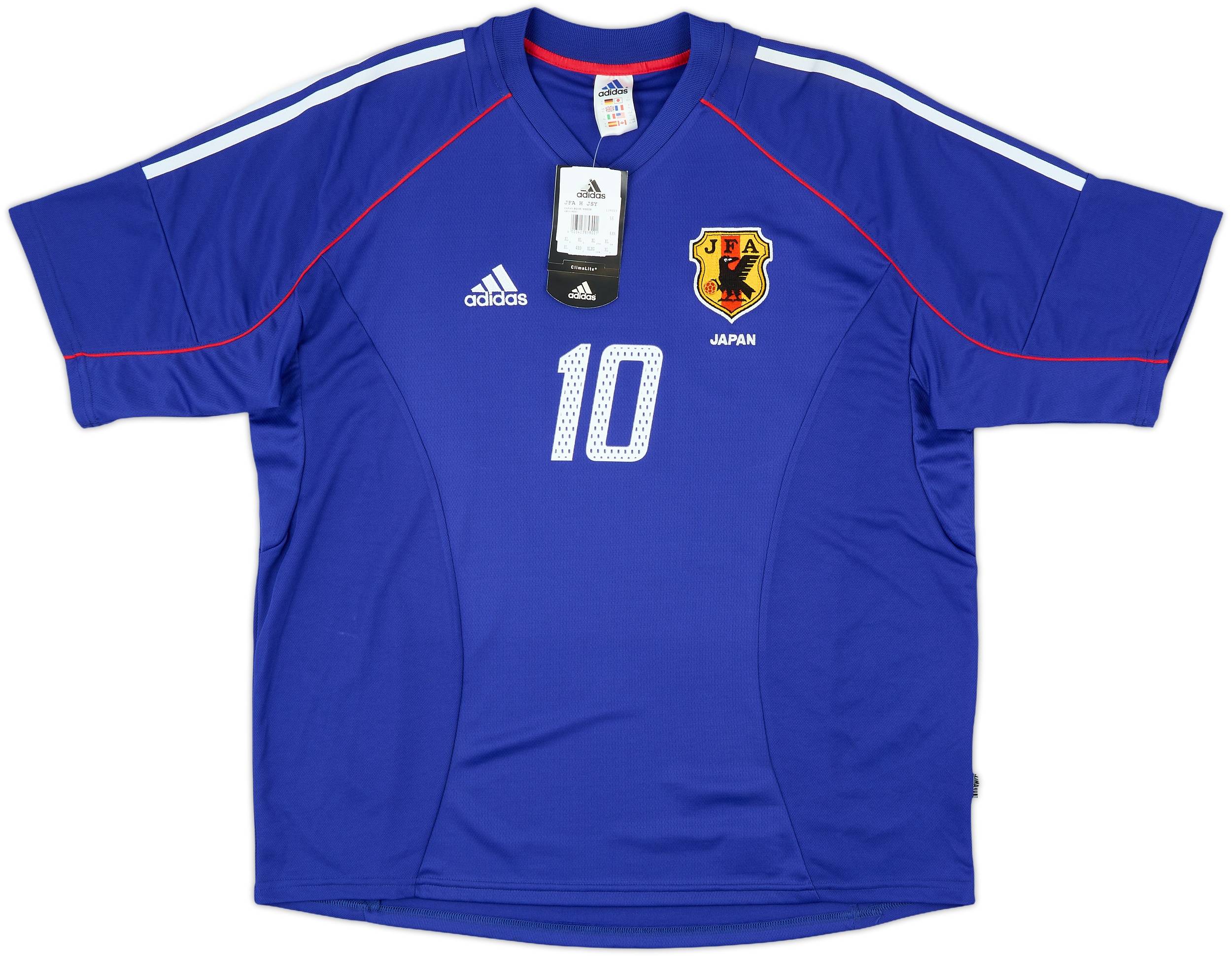 日本代表 2002 ホーム ユニフォーム 2002-04 Japan Home Shirt Nakamura #10 (XL)