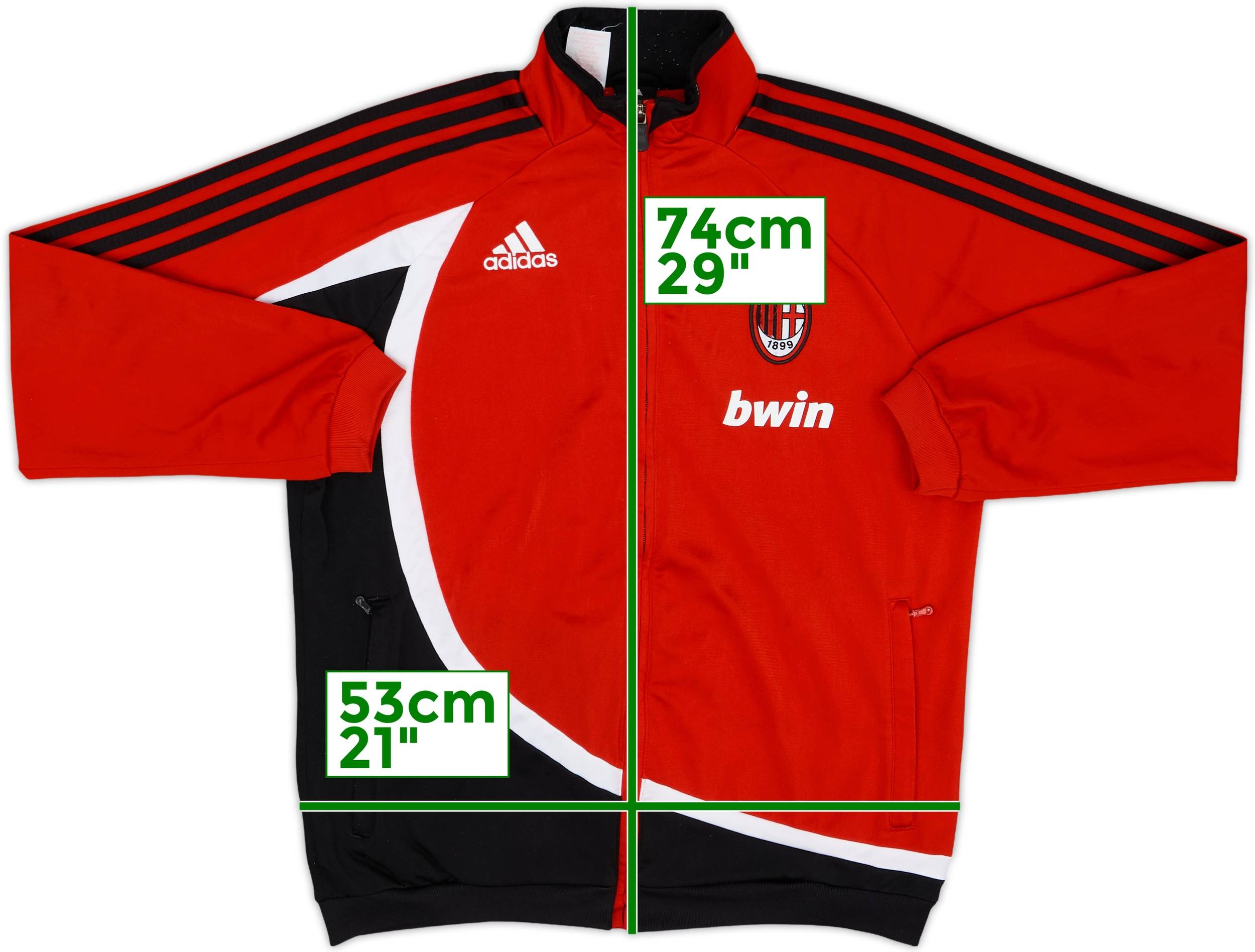 2007-09 AC Milan adidas Track Jacket - 6/10 - (XL.Boys)