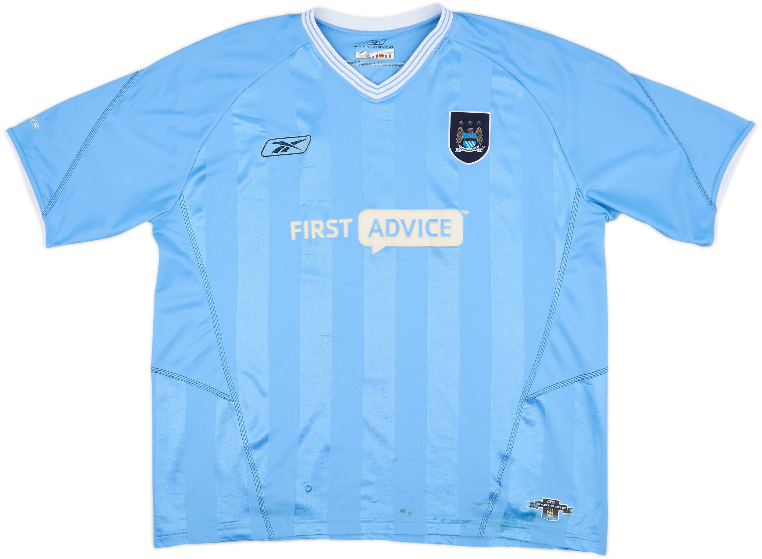 ウェア Manchester City 03/04 Home 2003-04 Manchester City Home Shirt - 4/10 - (XL)