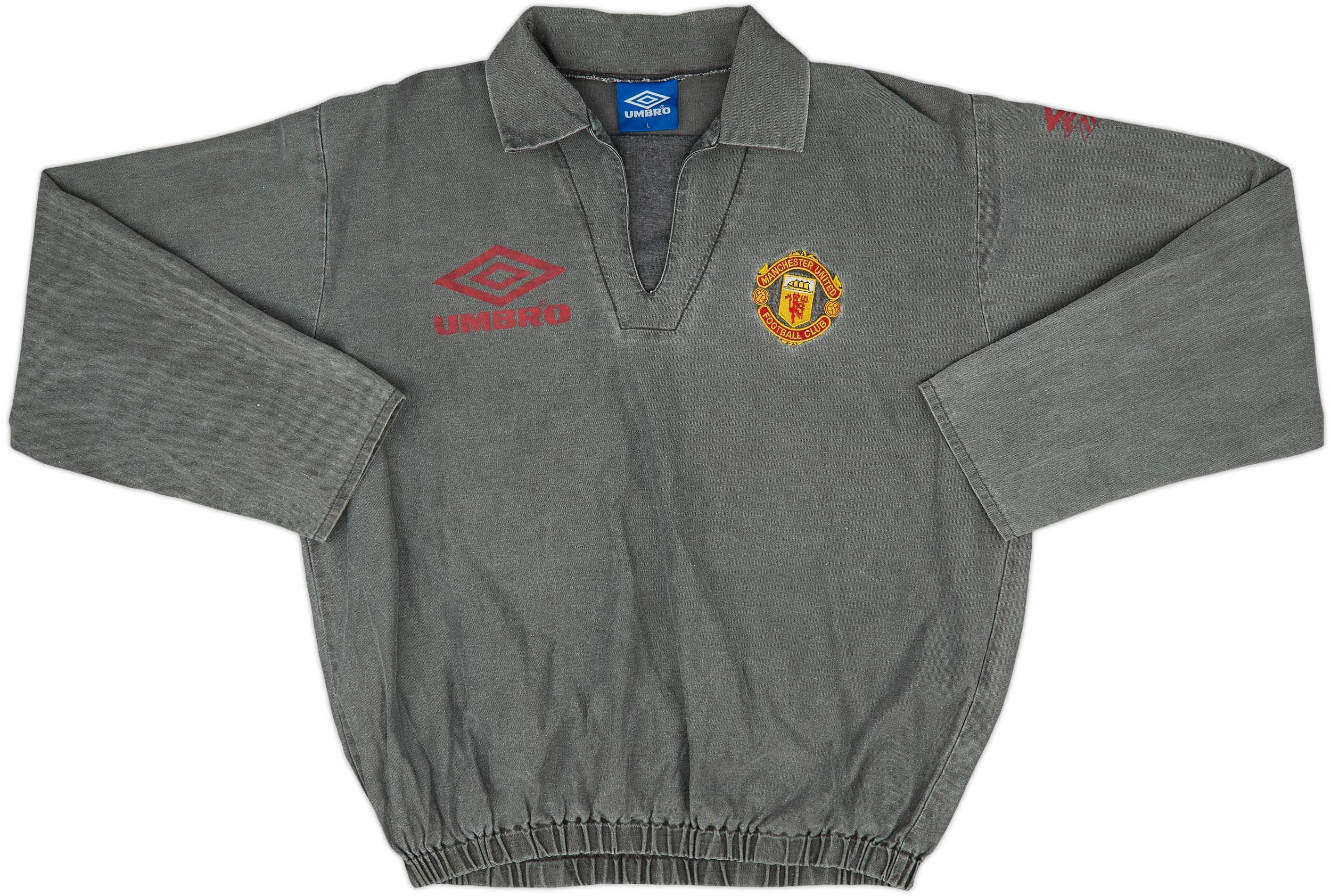 見事な 1994-95 Manchester United Umbro Drill Top - 8/10 - (L) トップス