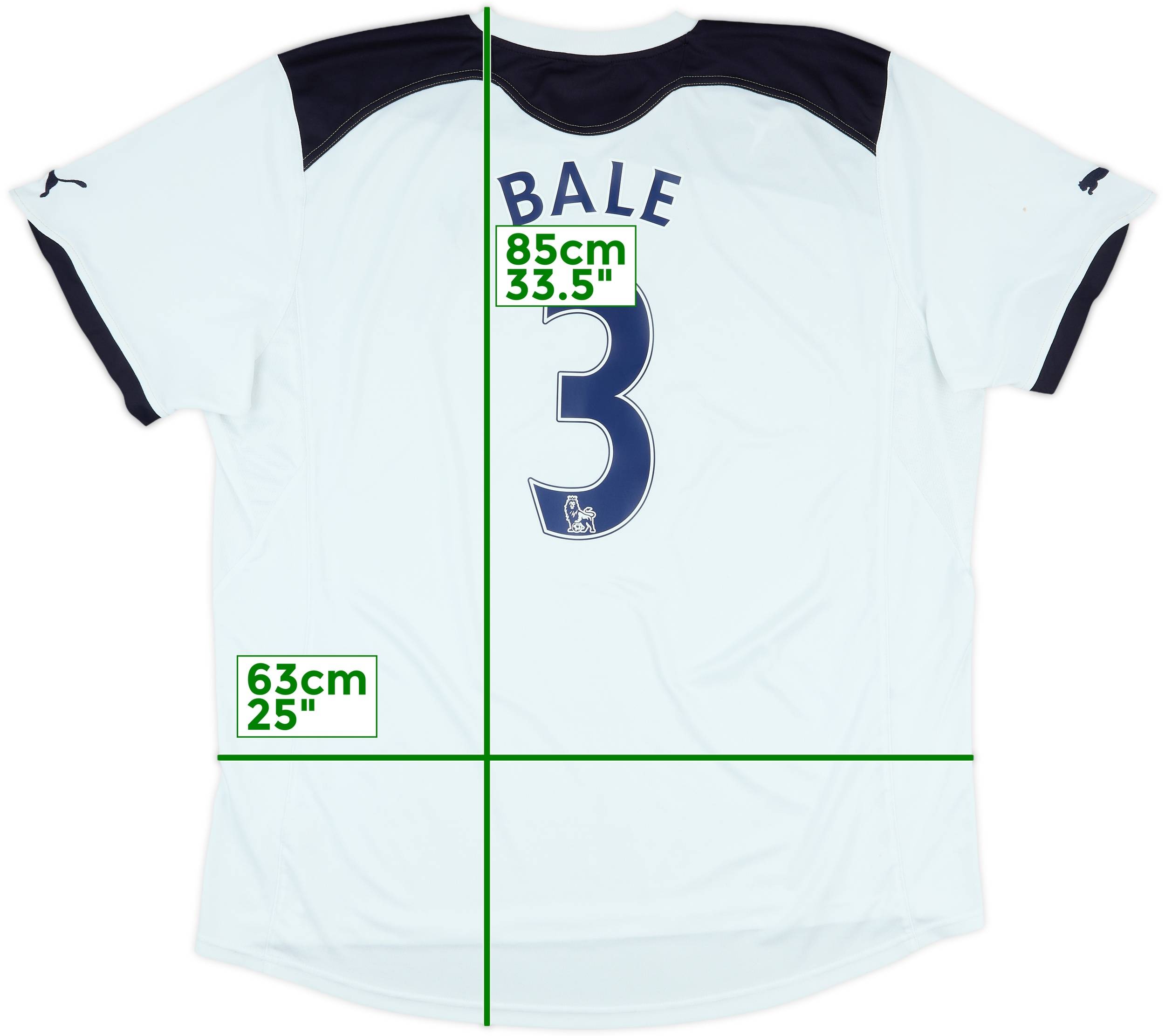 【トッテナム】2010-2011 CL Home #3 ベイル 2010-11 Tottenham Home Shirt Bale #3 - 9/10 - (XXL)