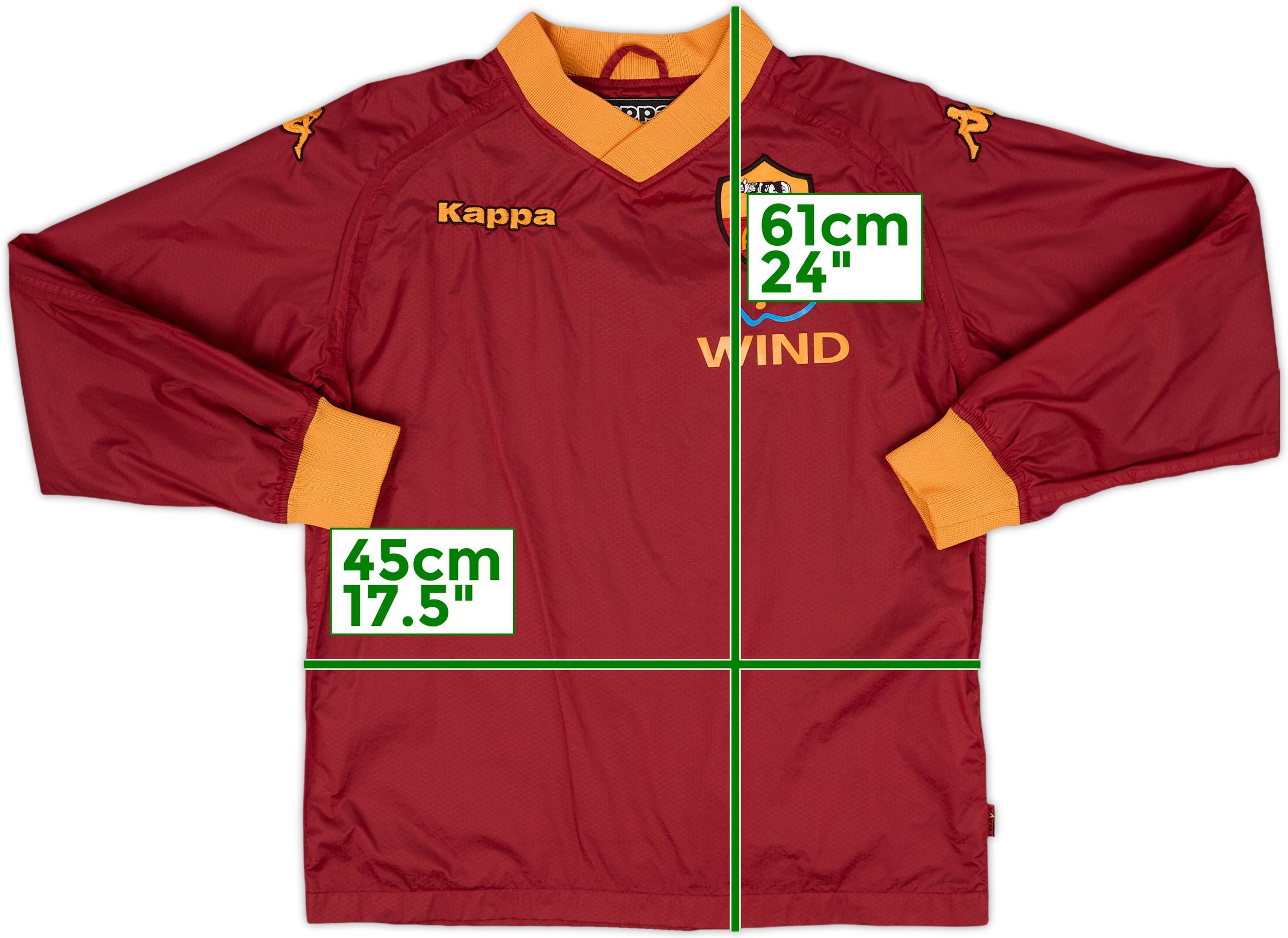 2012-13 Roma Kappa Drill Top - 9/10 - (XS)