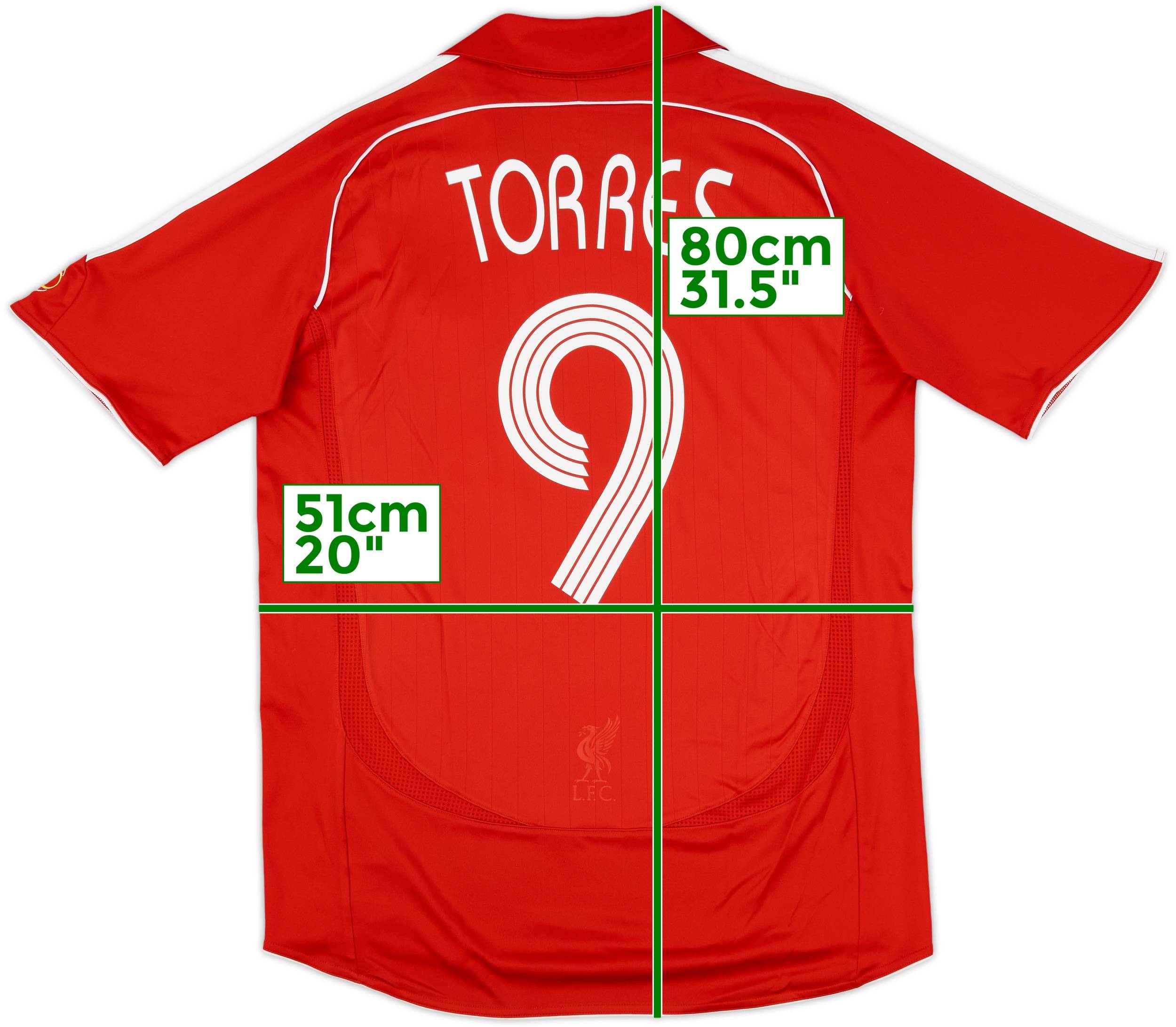 2006-08 Liverpool Home Shirt Torres #9 - 8/10 - (M)