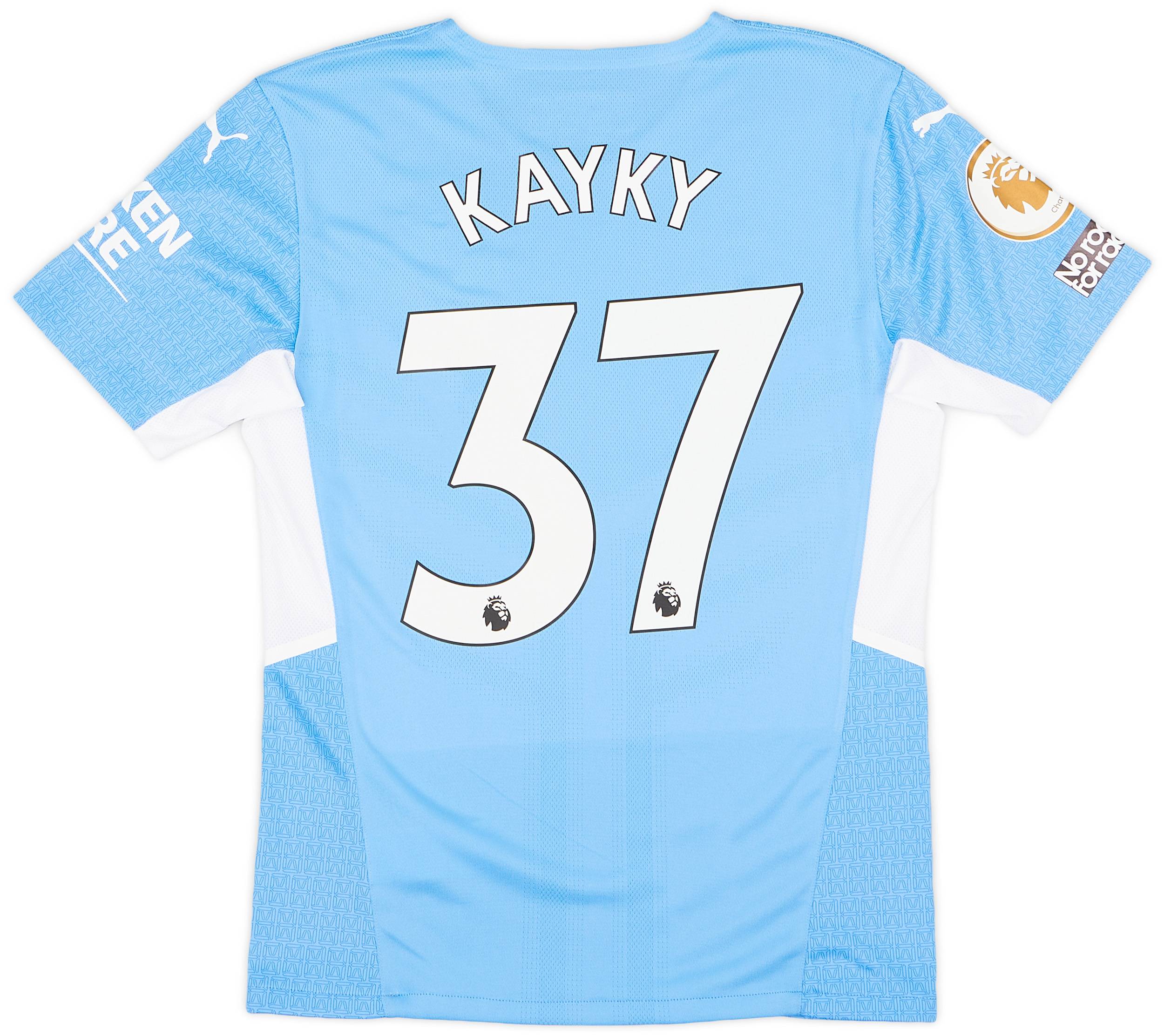 2021-22 Manchester City Player Issue Home Shirt Kayky #37 - 10/10 - (S)