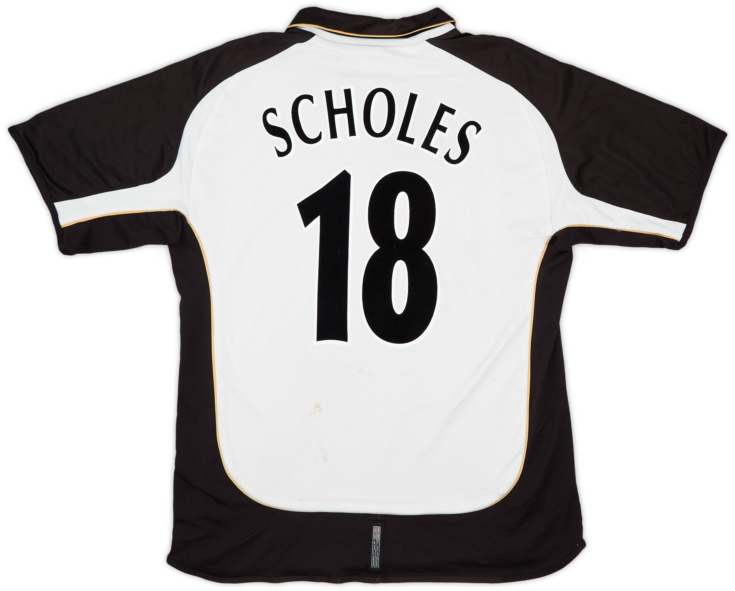 2001-02 Manchester United Centenary Away/Third Shirt Scholes #18 - 6/10 - (XL)