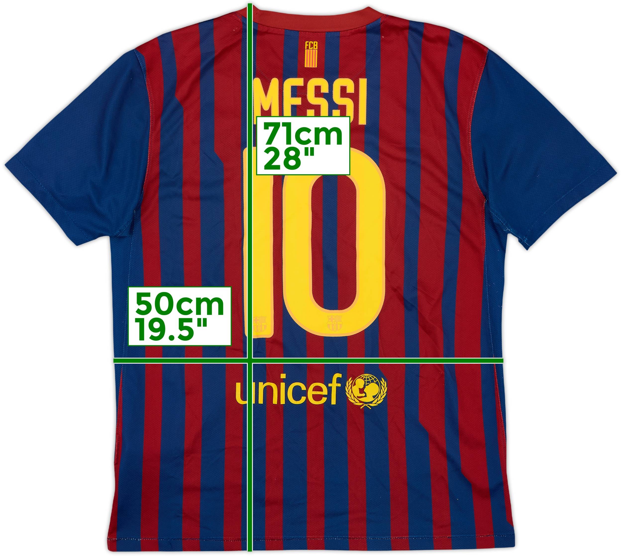FC Barcelona Messi 10 ユニフォーム 2011-12 Barcelona Home Shirt Messi #10 - 7/10 - (M)